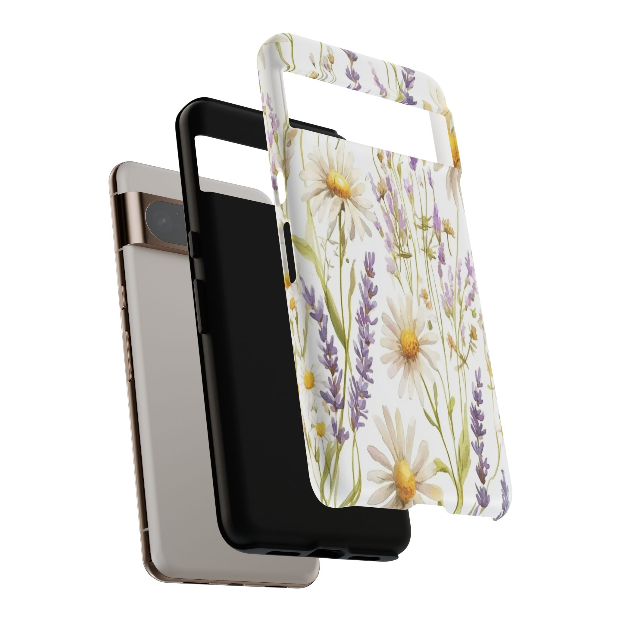 Delicate Watercolor Daisy and Lavender Case