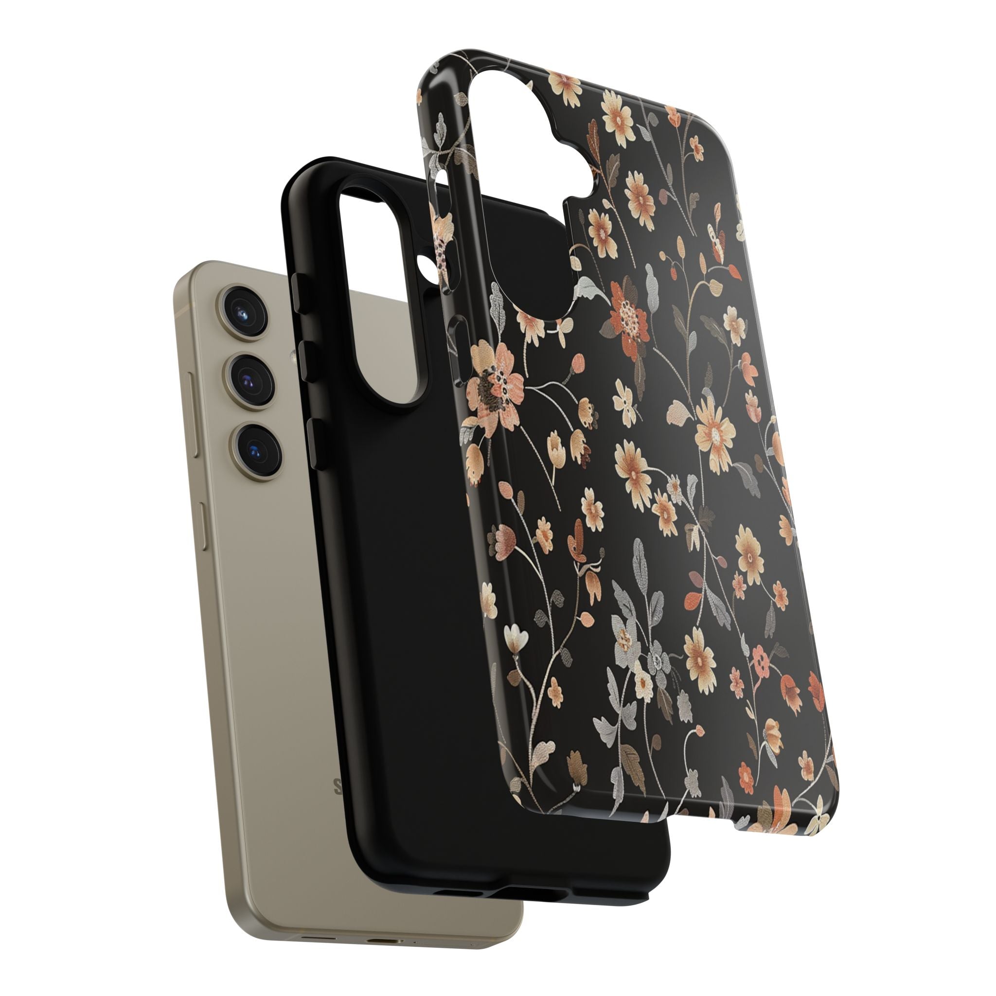 Floral Field on Black Case