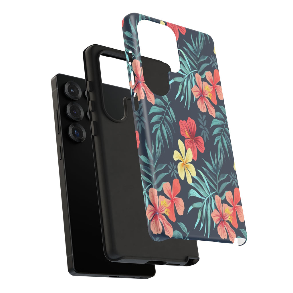 Tropical Hibiscus Navy Case