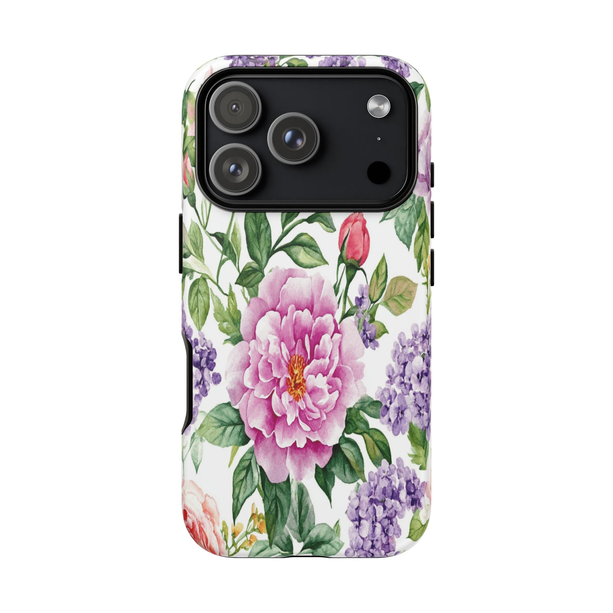 Watercolor Peonies and Lilacs