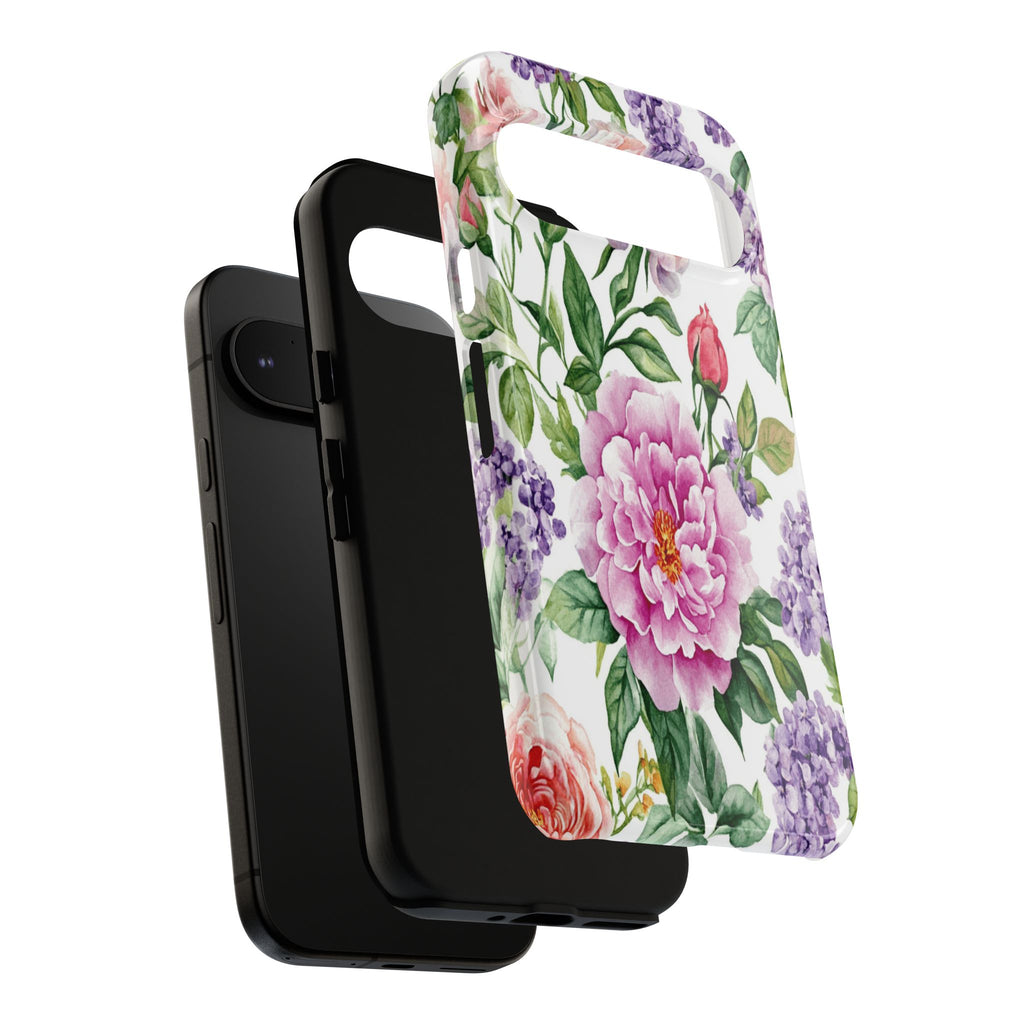 Watercolor Peonies and Lilacs Case
