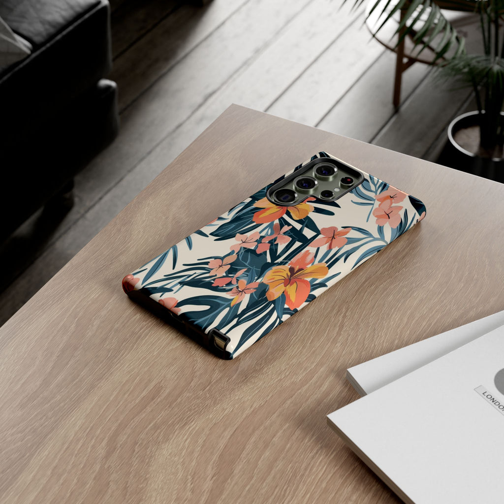 Tropical White and Blue Case