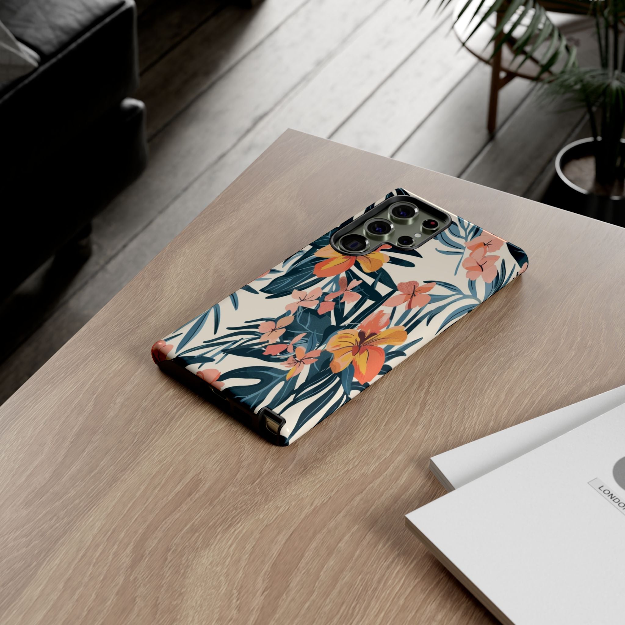 Tropical White and Blue Case