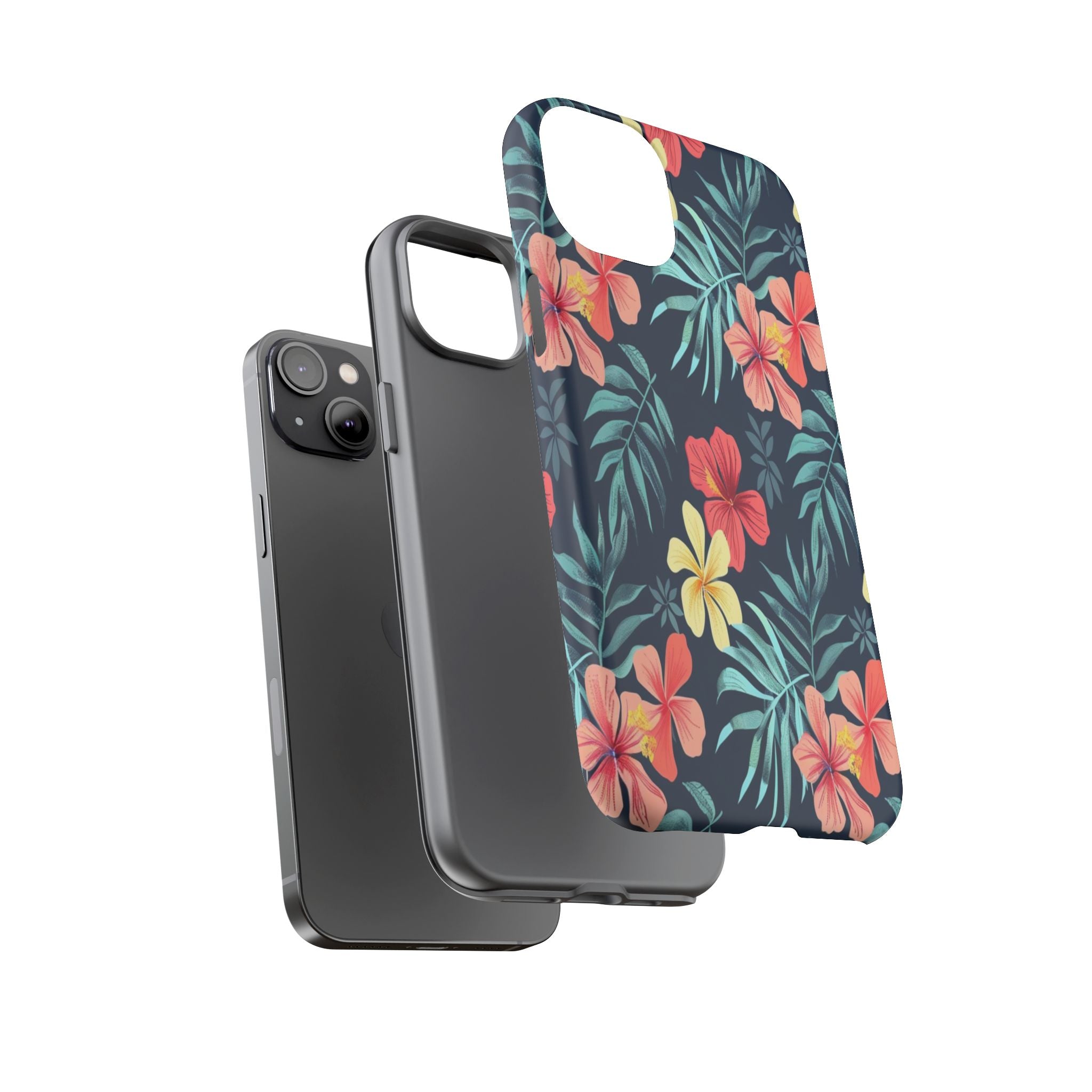 Tropical Hibiscus Navy Case