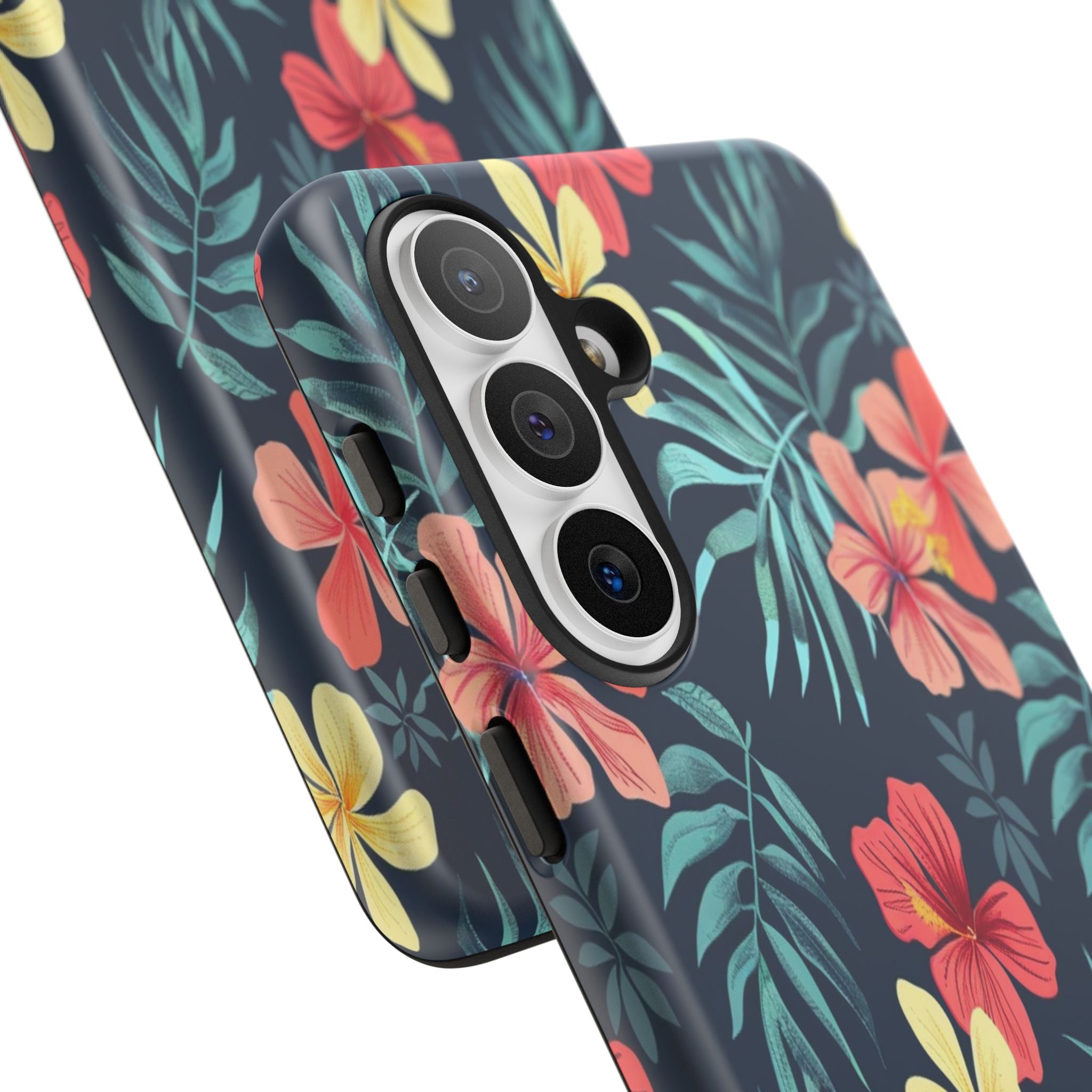 Tropical Hibiscus Navy Case