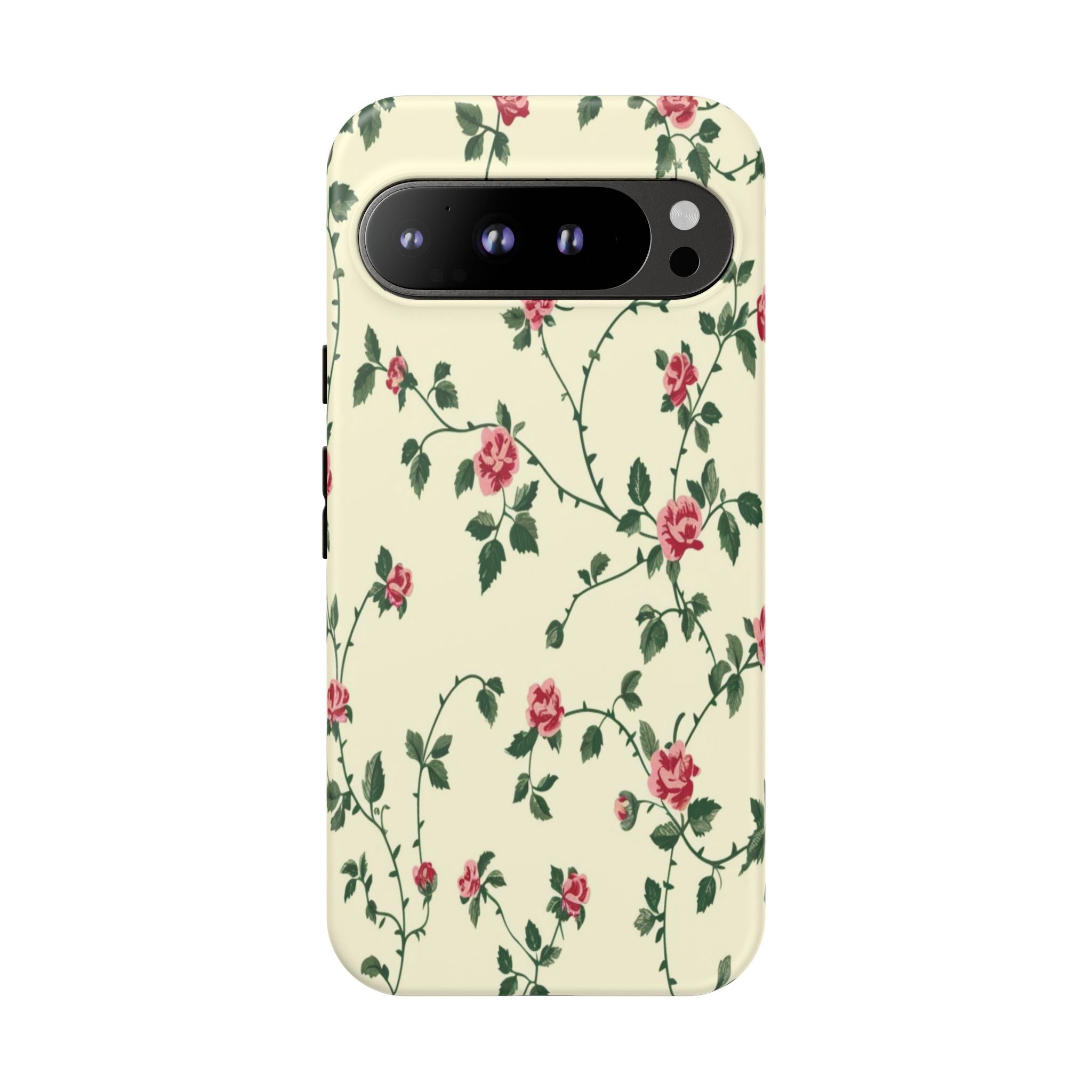 Elegant Pink Roses Victorian Botanical Wallpaper