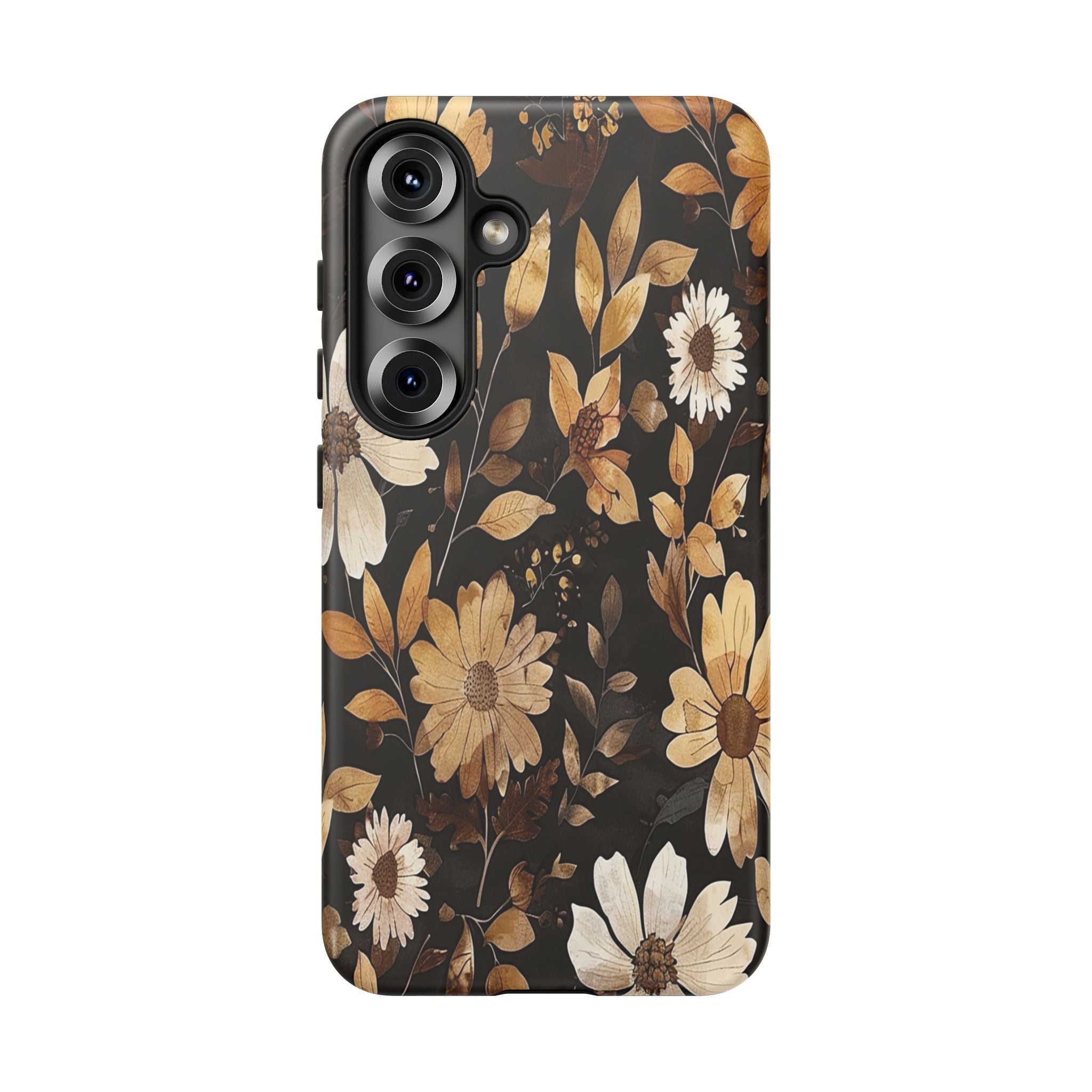 Golden Daisy Botanical on Black