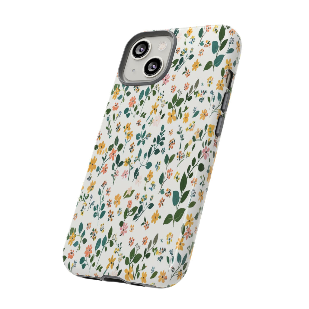 Pastel Leaves and Flowers Case