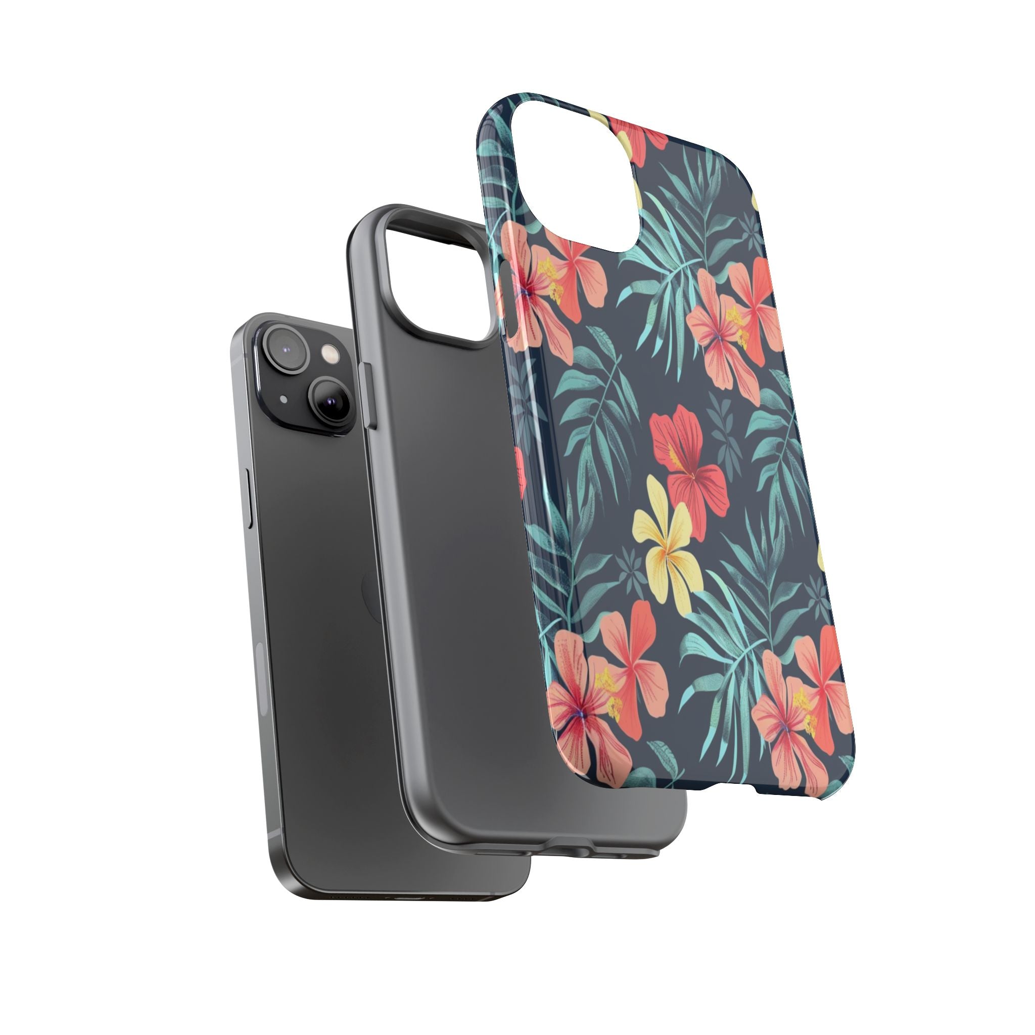 Tropical Hibiscus Navy Case