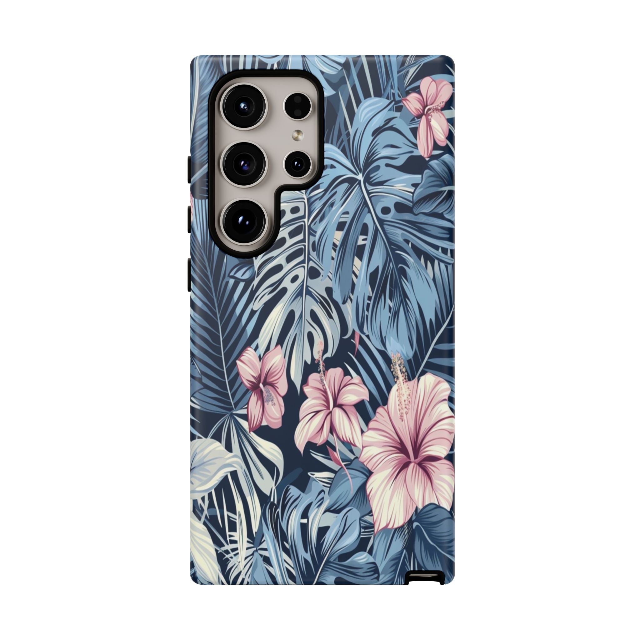 Tropical Hibiscus and Monstera Pattern