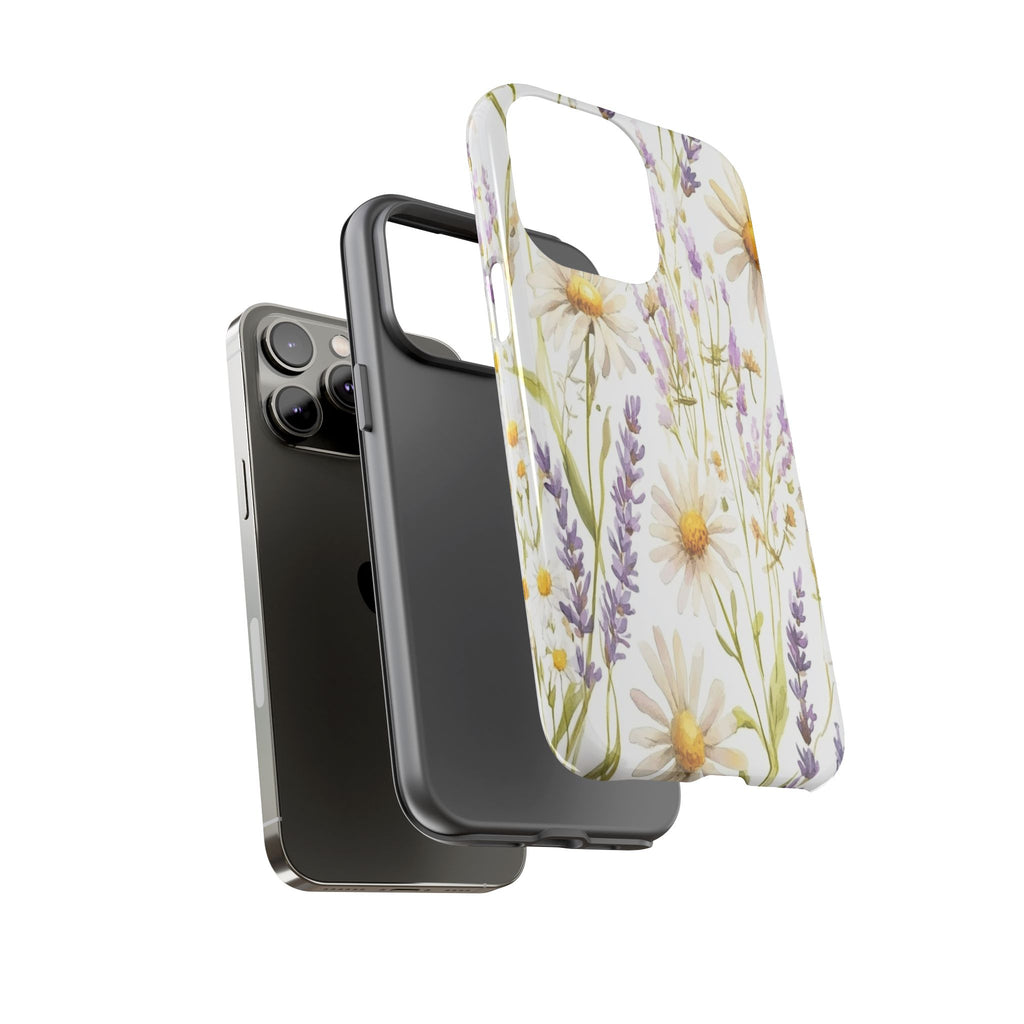 Delicate Watercolor Daisy and Lavender Case