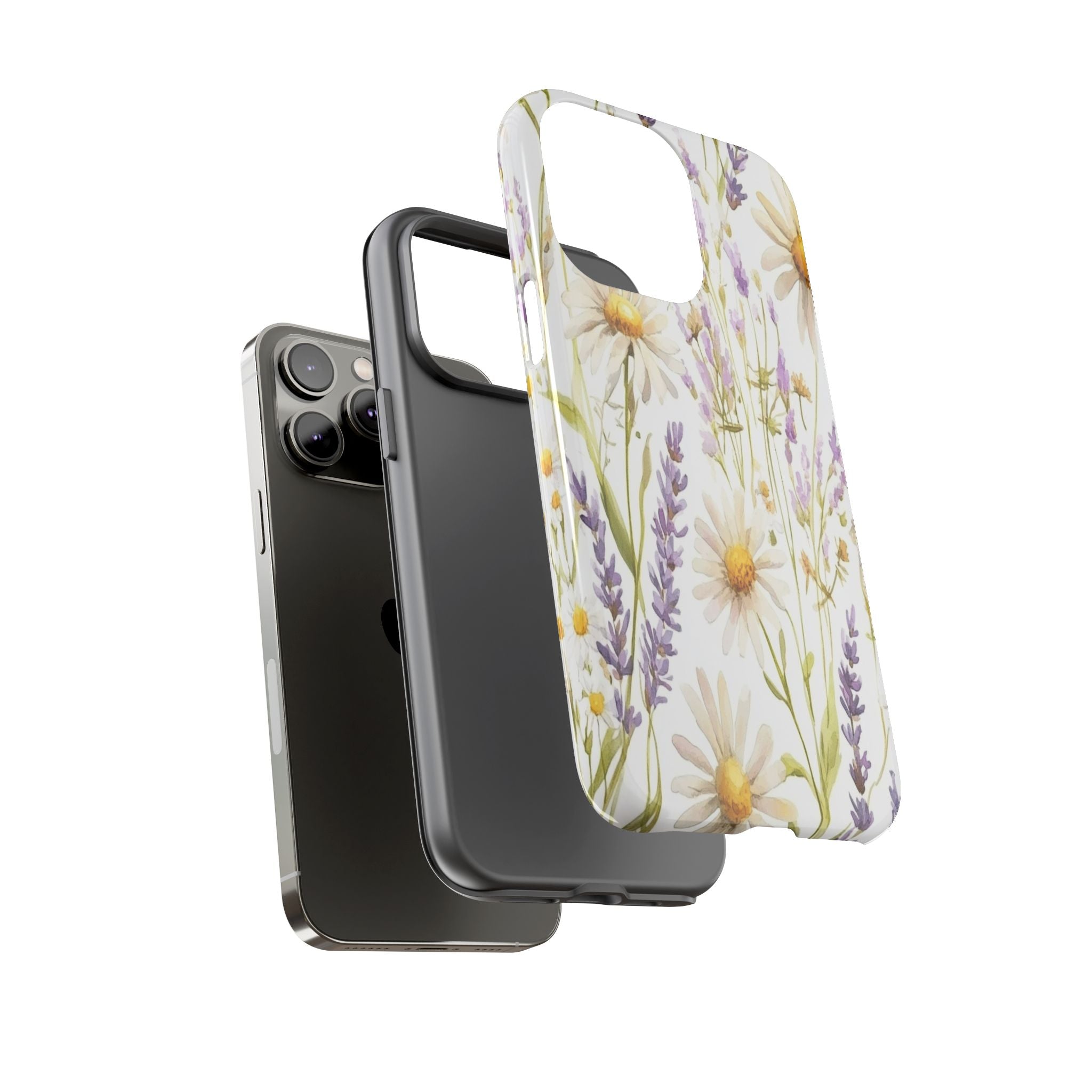 Delicate Watercolor Daisy and Lavender Case