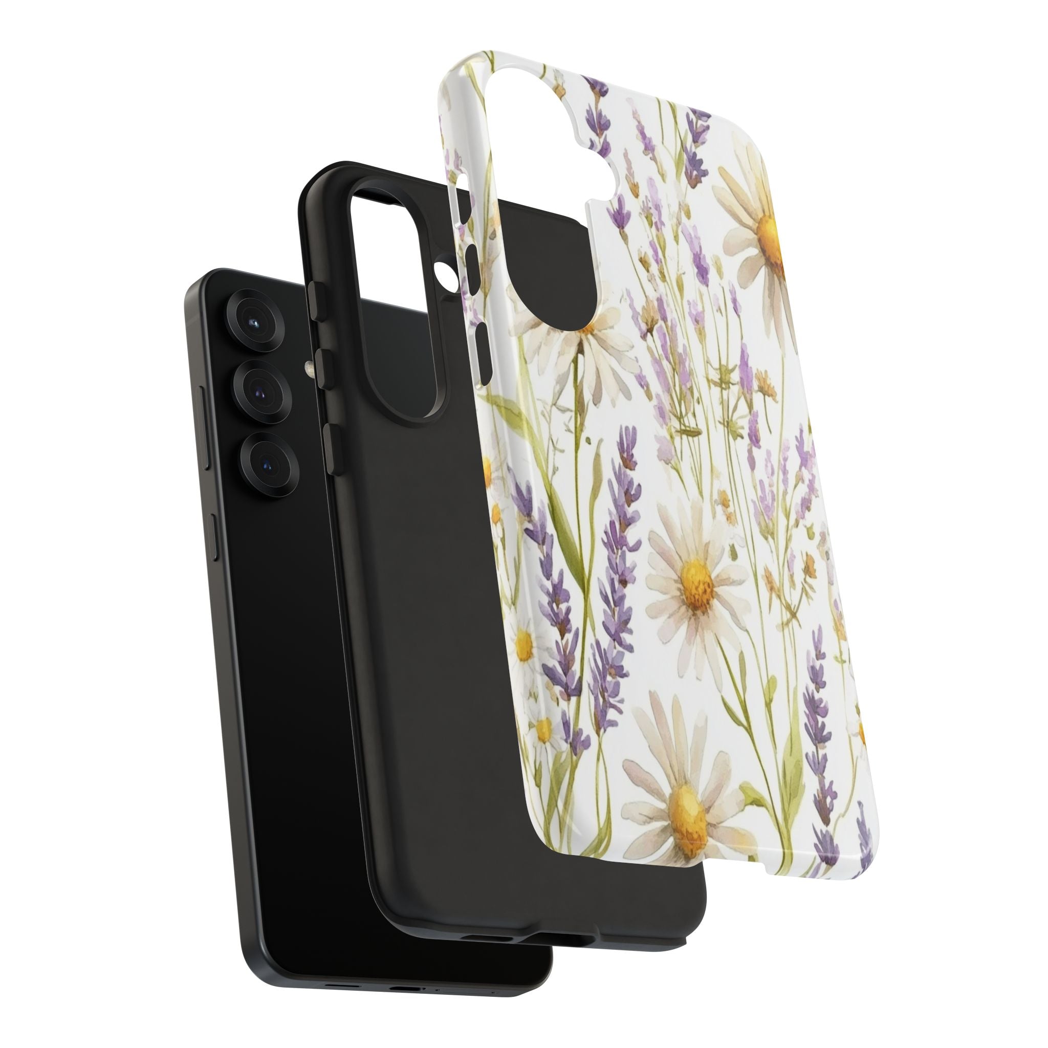 Delicate Watercolor Daisy and Lavender Case