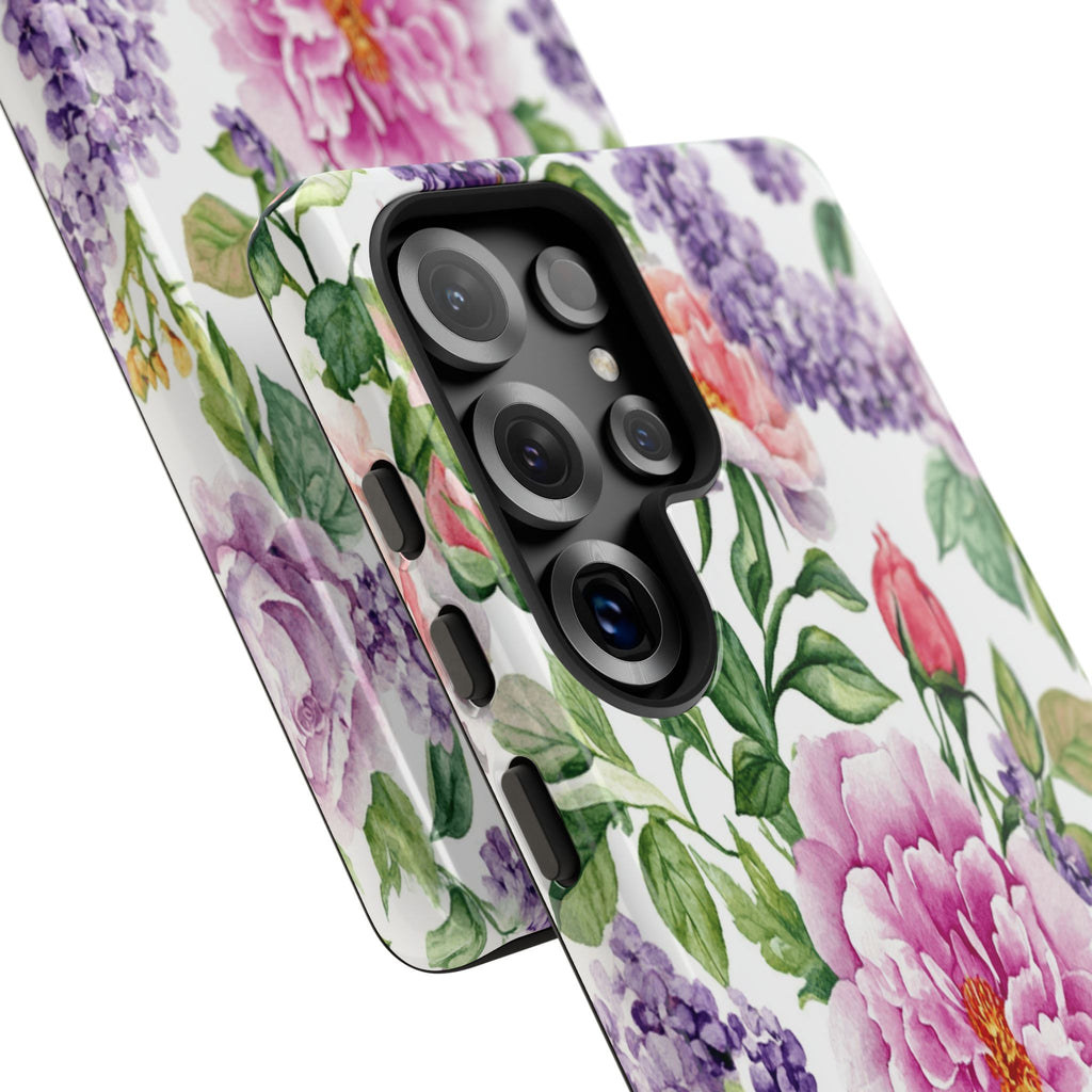 Watercolor Peonies and Lilacs Case