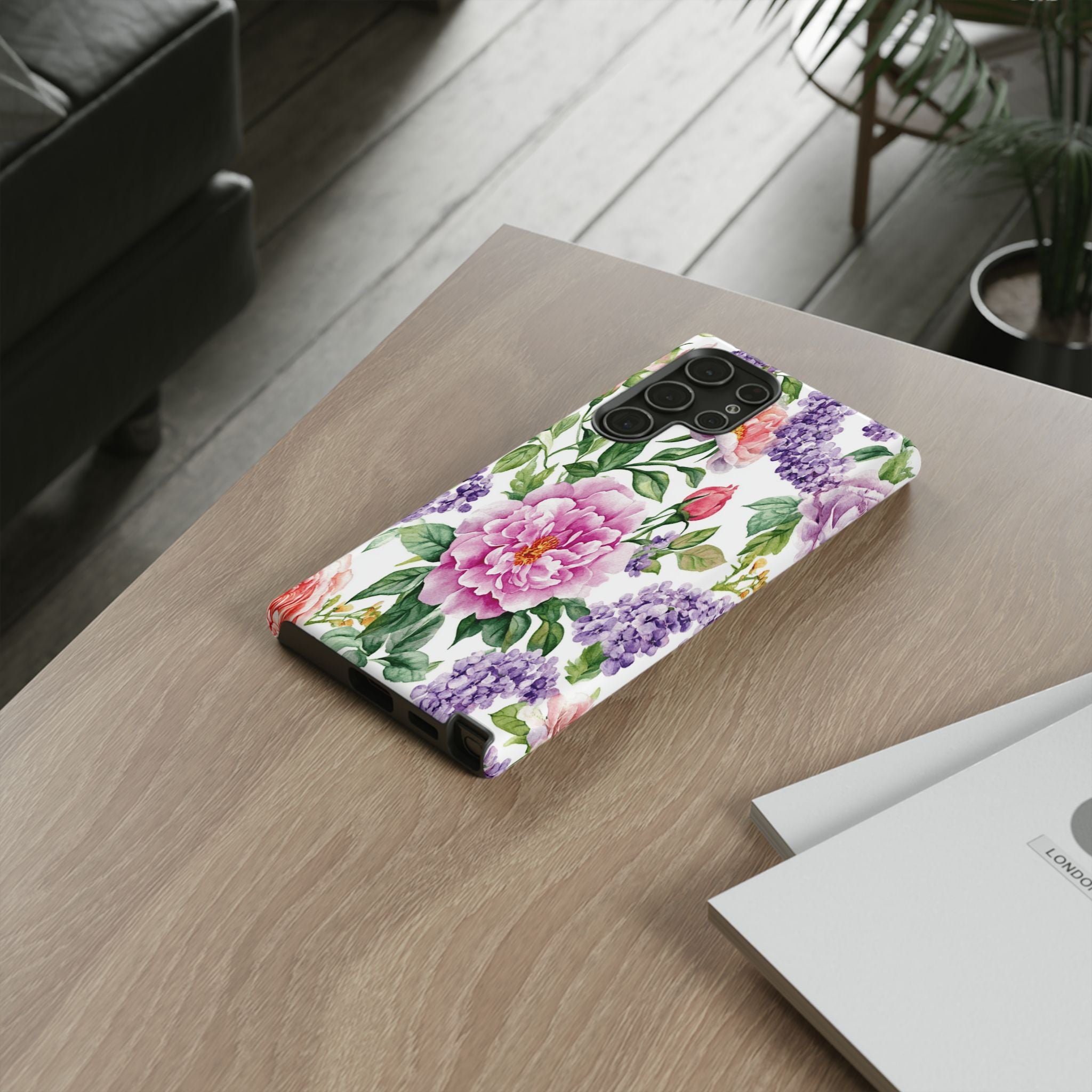 Watercolor Peonies and Lilacs Case