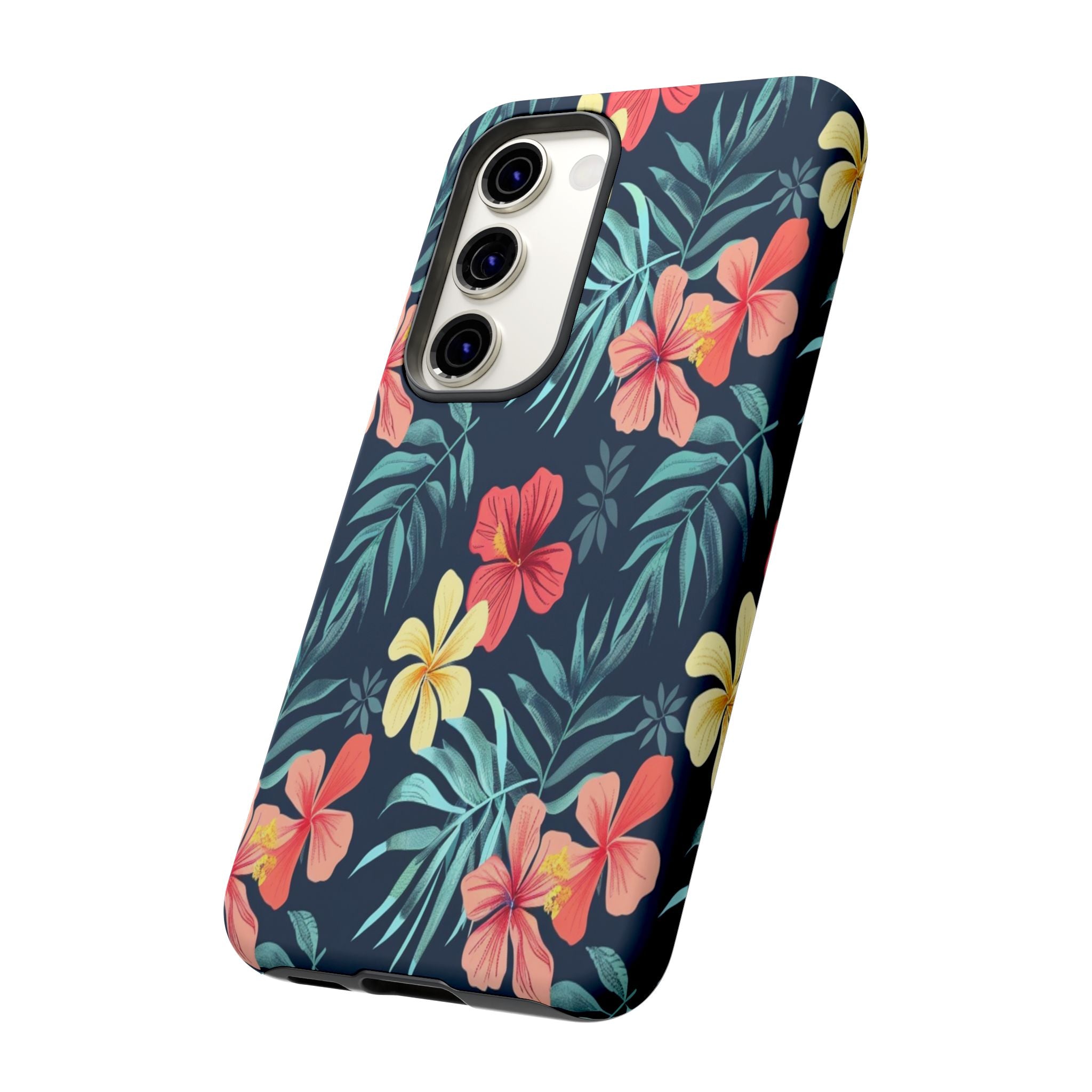 Tropical Hibiscus Navy Case