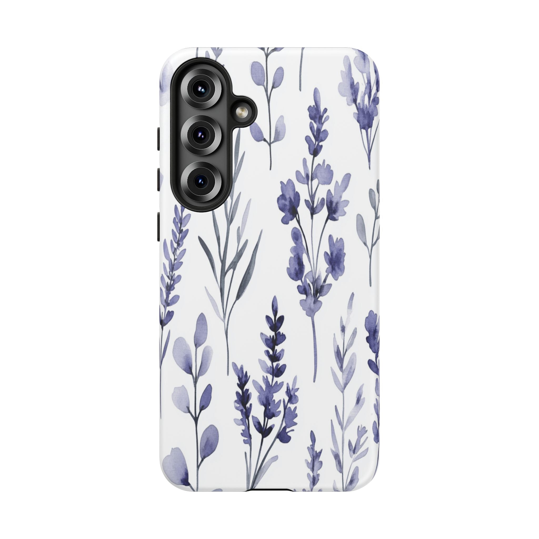 Delicate Purple Botanical Watercolor Floral Pattern