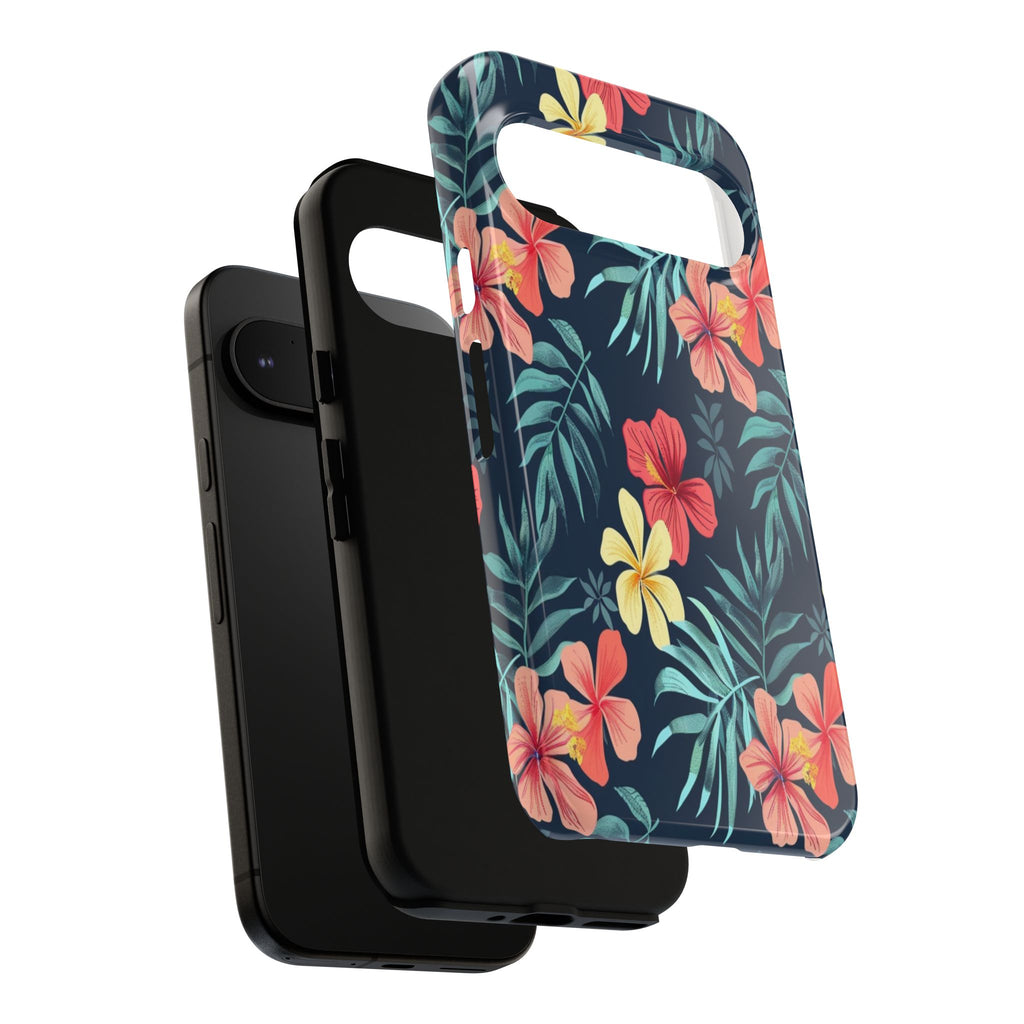 Tropical Hibiscus Navy Case