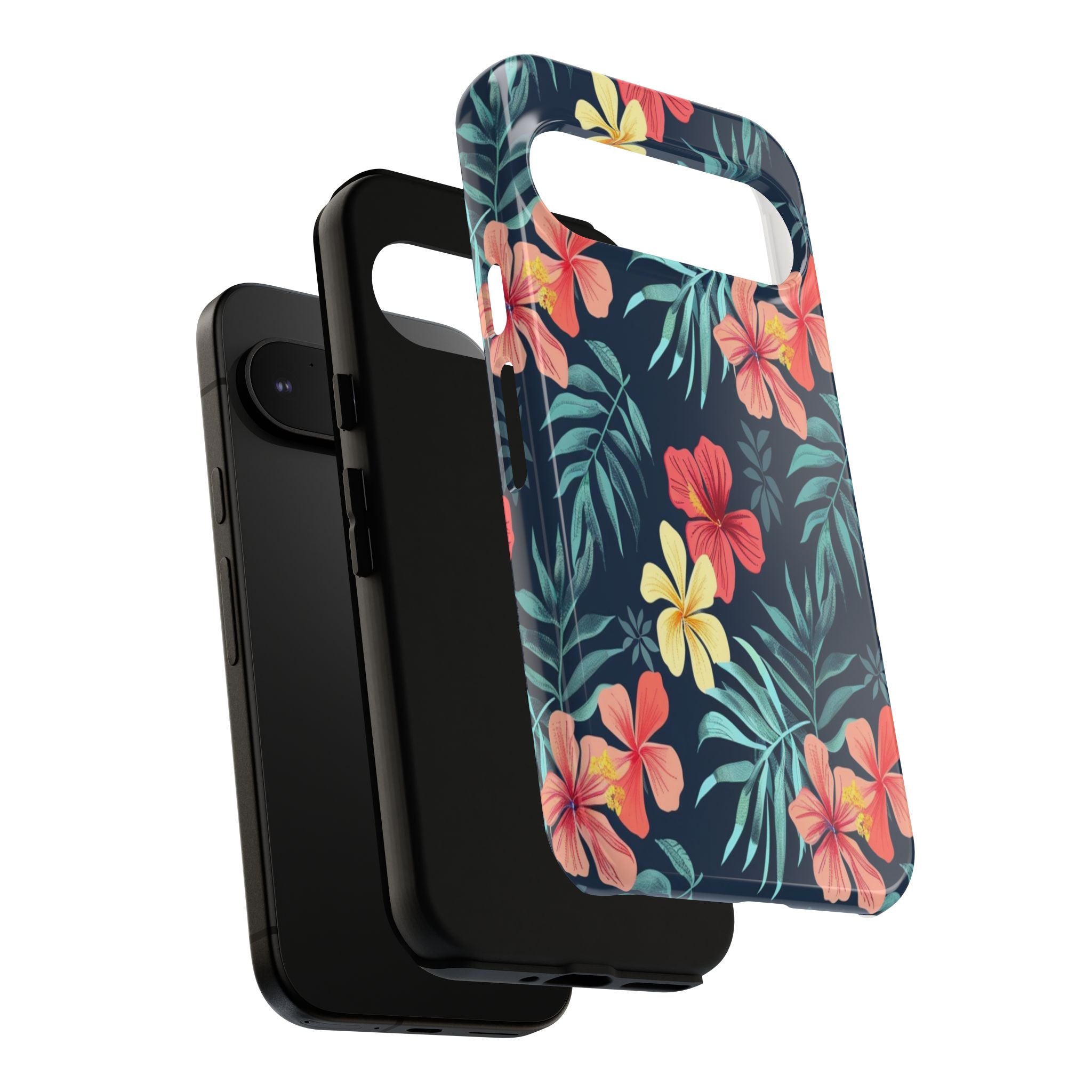 Tropical Hibiscus Navy Case