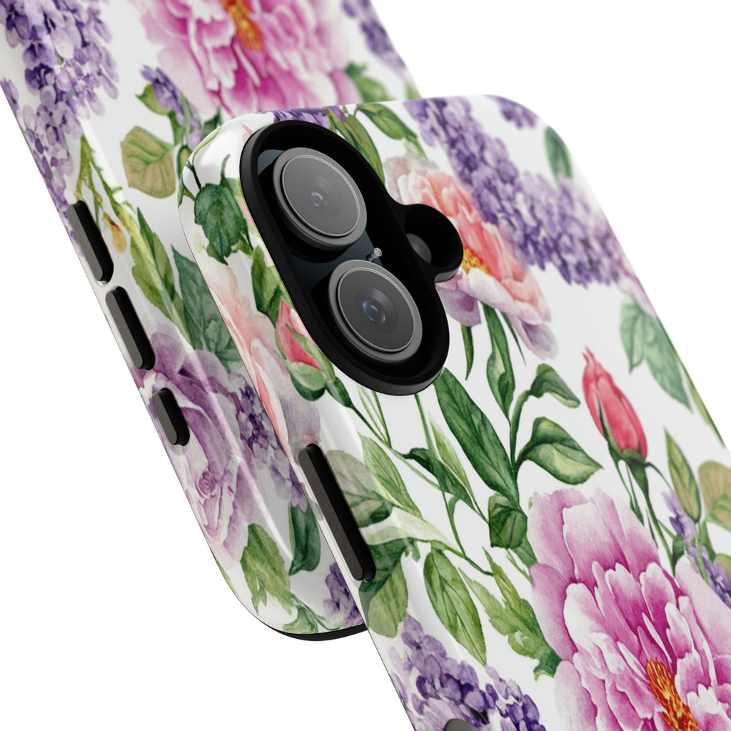 Watercolor Peonies and Lilacs Case