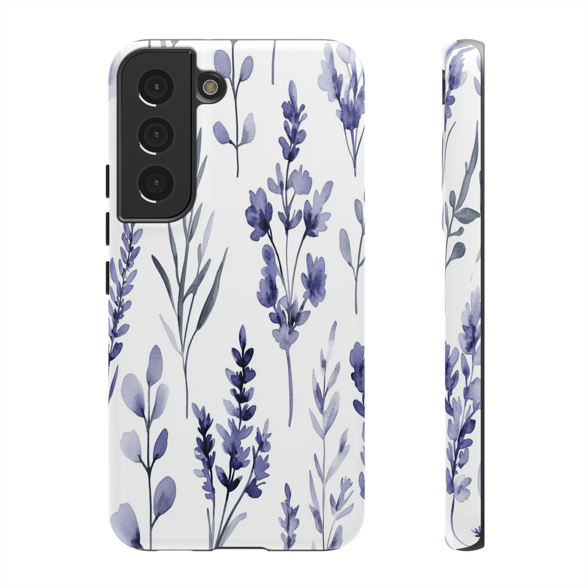 Delicate Purple Botanical Watercolor Floral Pattern