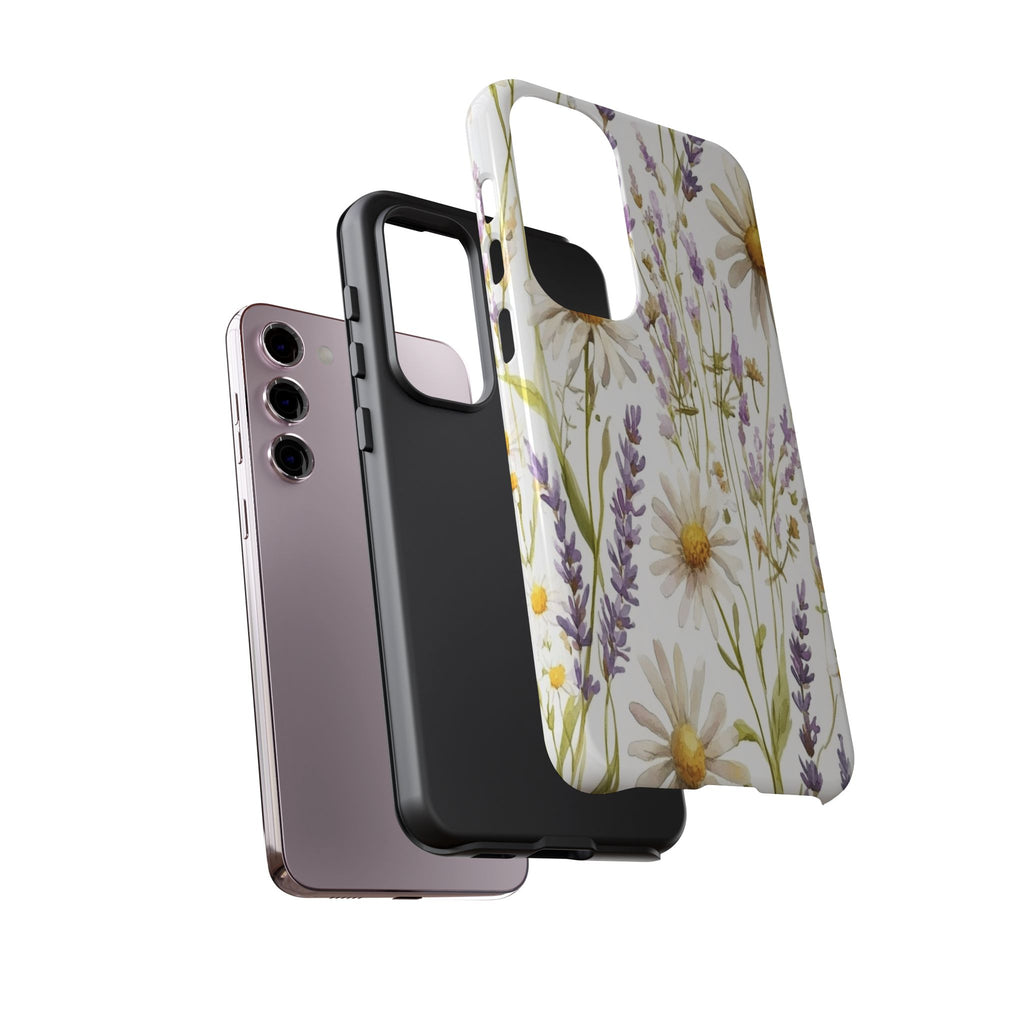 Delicate Watercolor Daisy and Lavender Case
