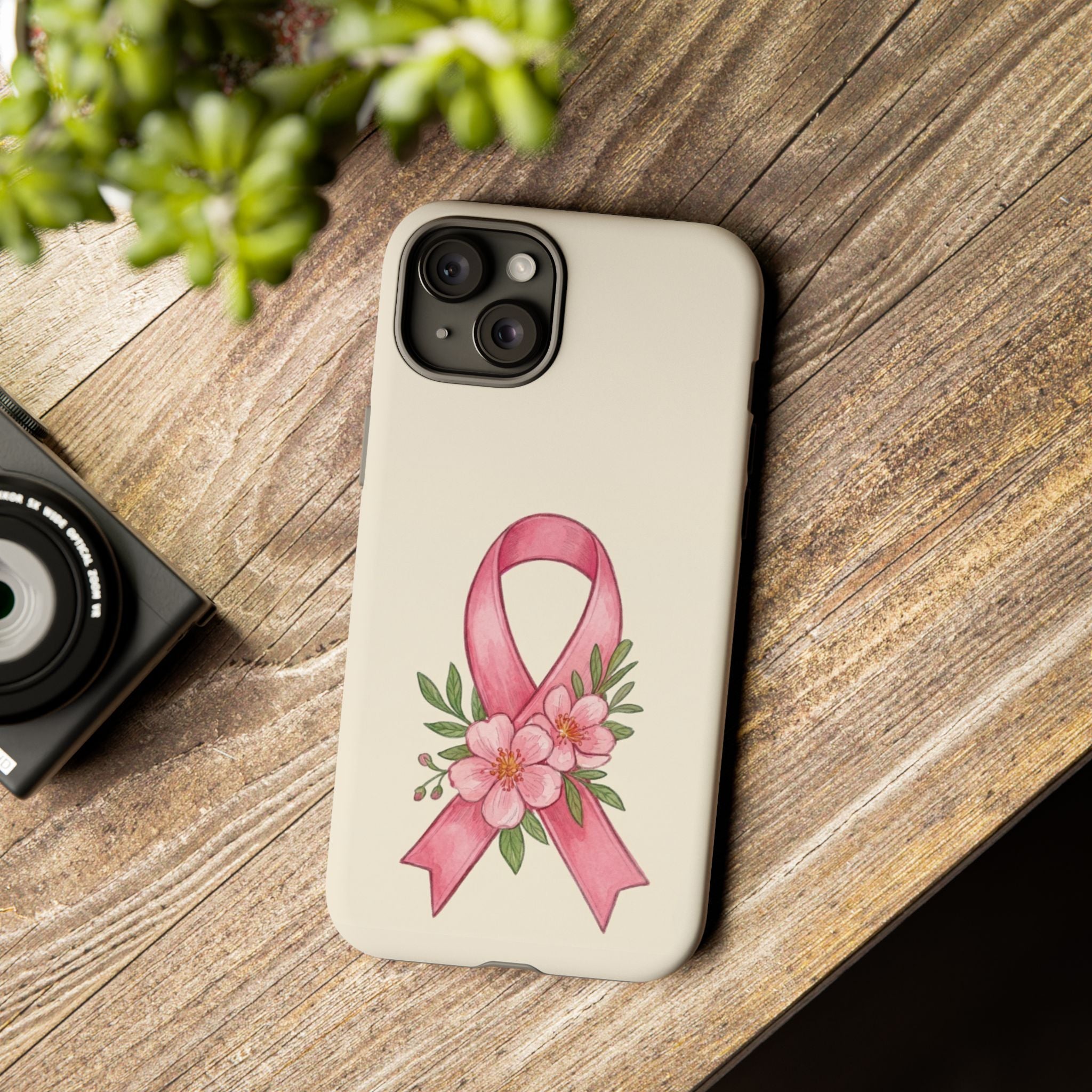 Floral Breast Cancer Awareness Case