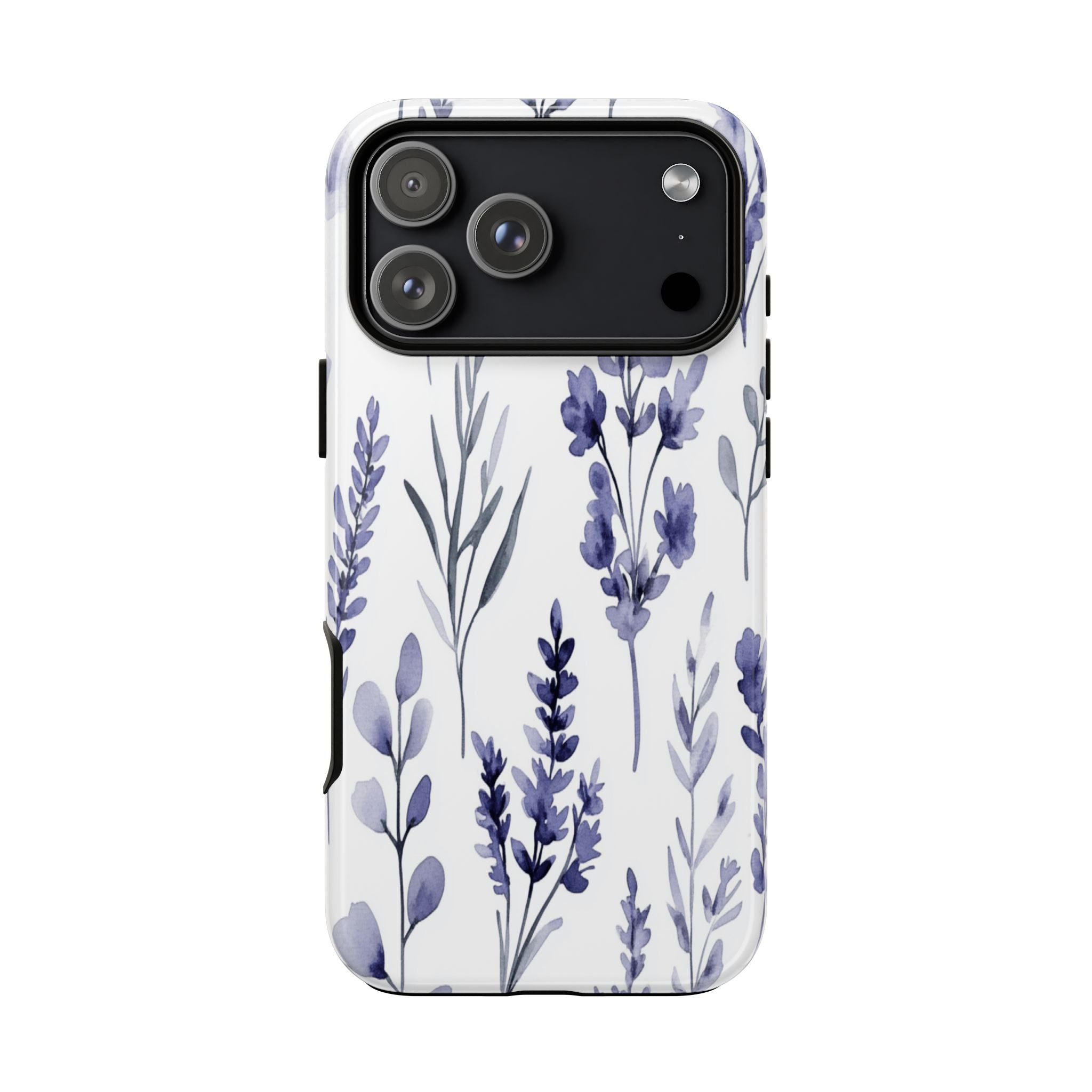 Delicate Purple Botanical Watercolor Floral Pattern
