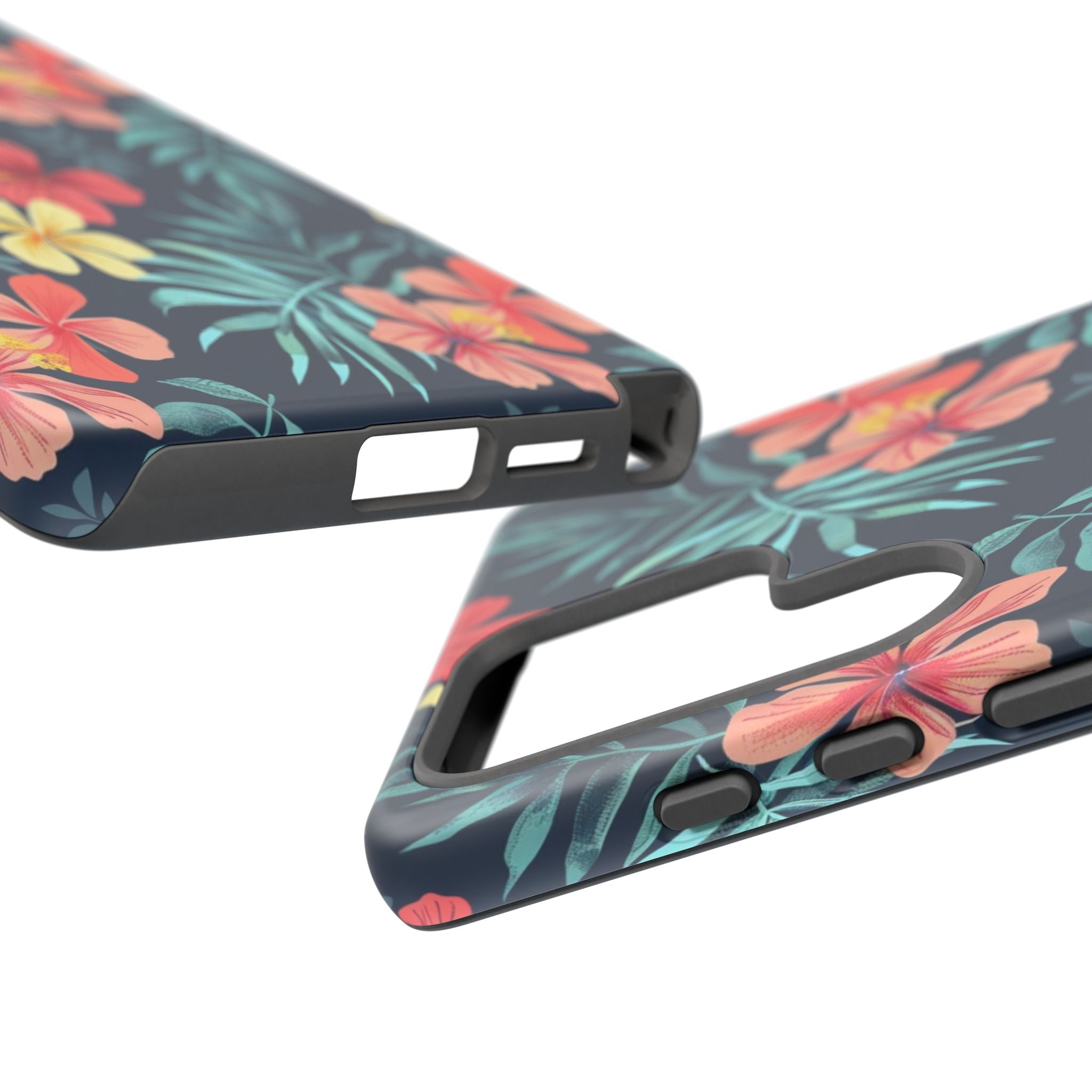 Tropical Hibiscus Navy Case