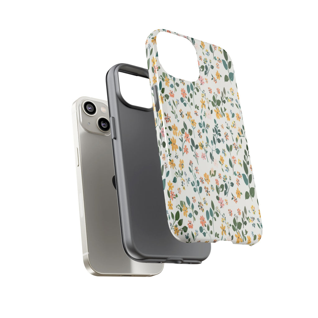Pastel Leaves and Flowers Case