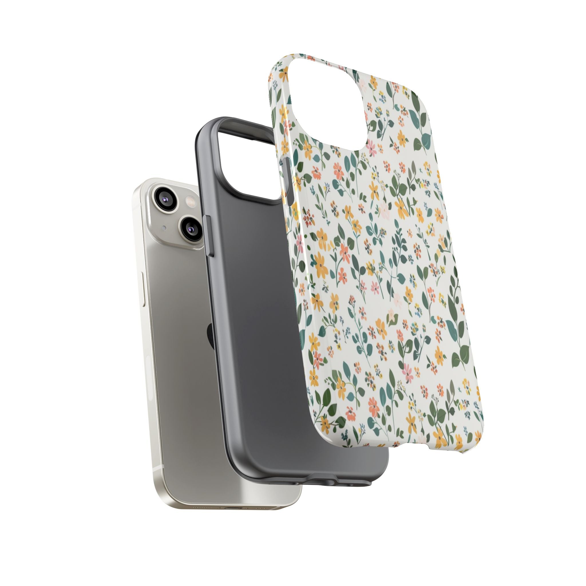 Pastel Leaves and Flowers Case