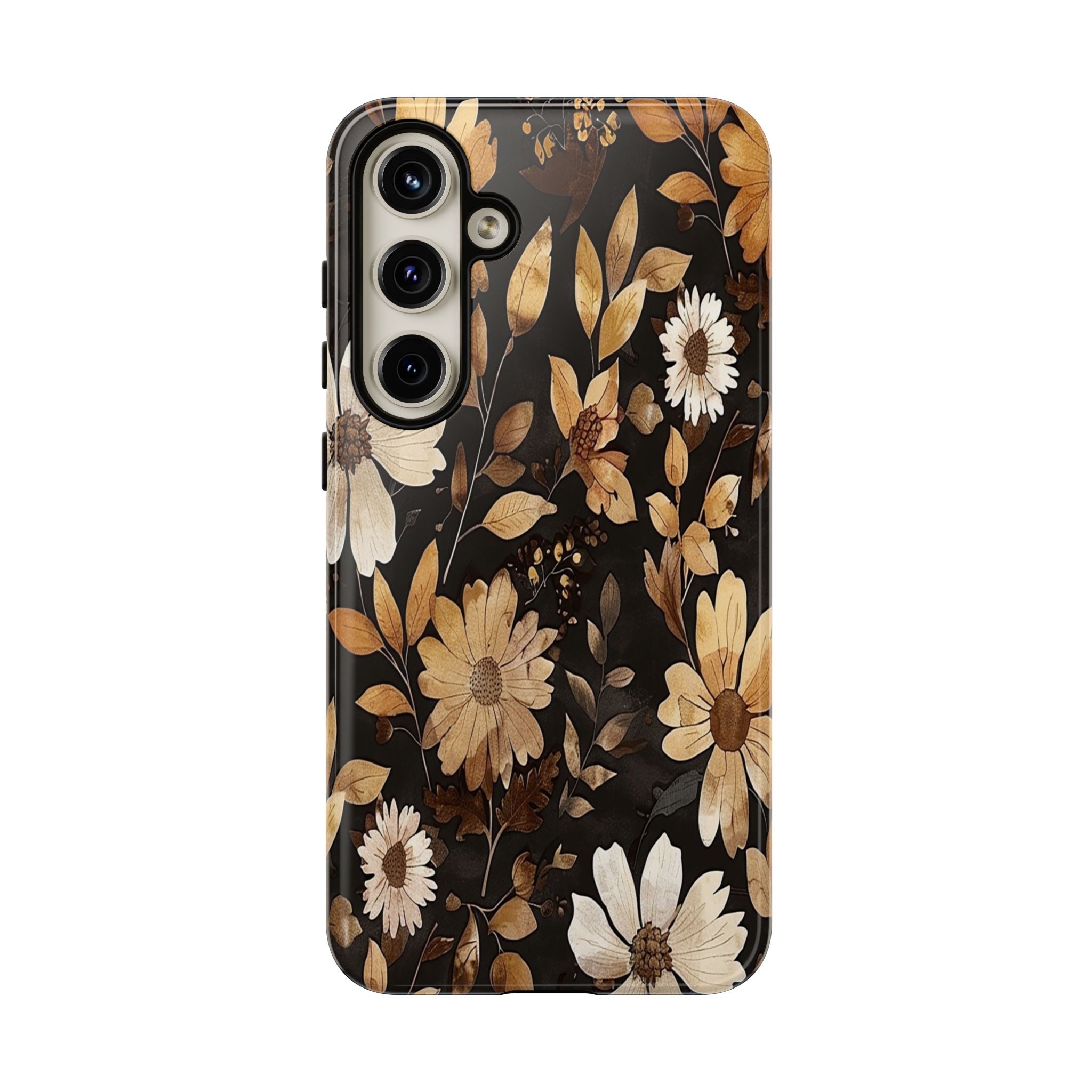 Golden Daisy Botanical on Black