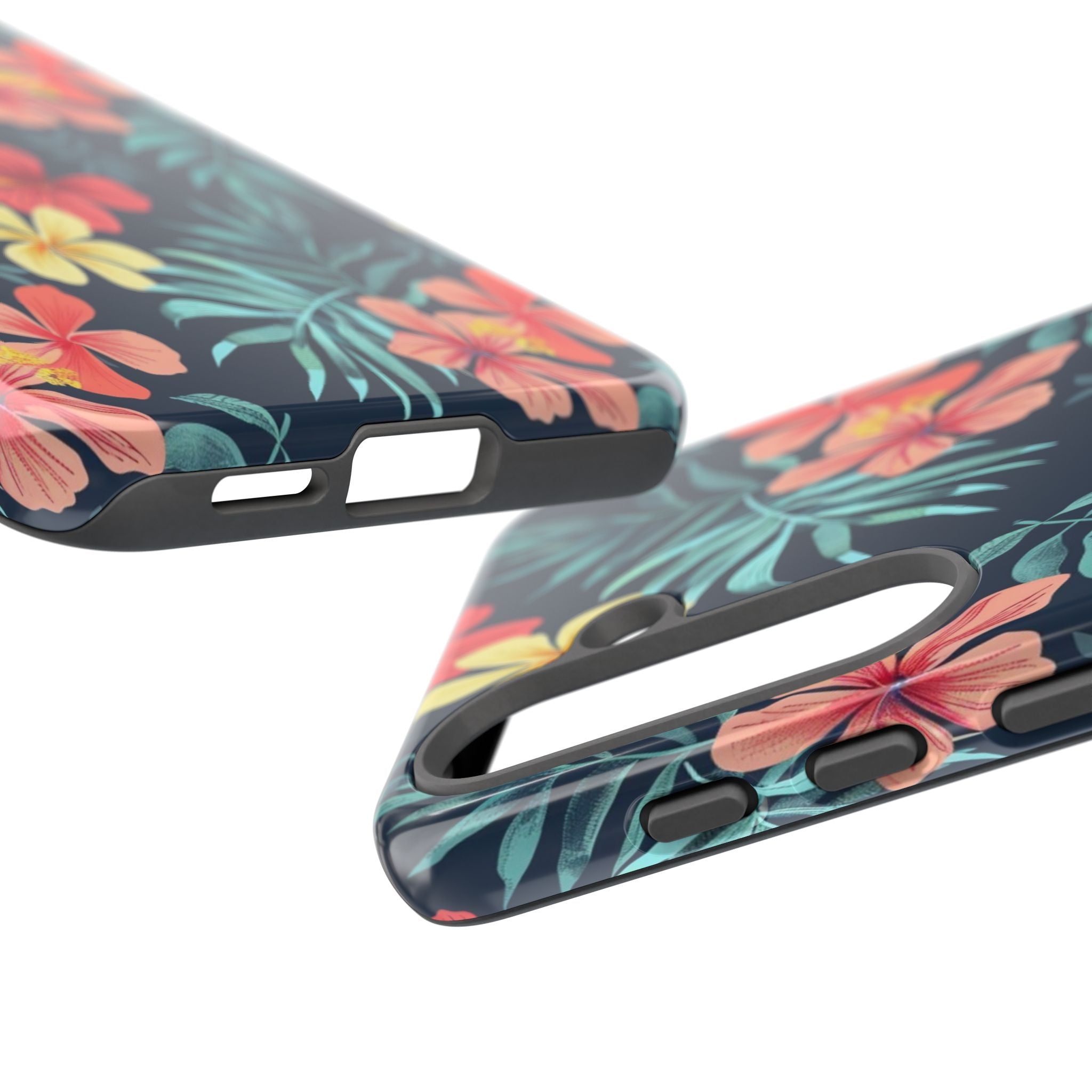 Tropical Hibiscus Navy Case