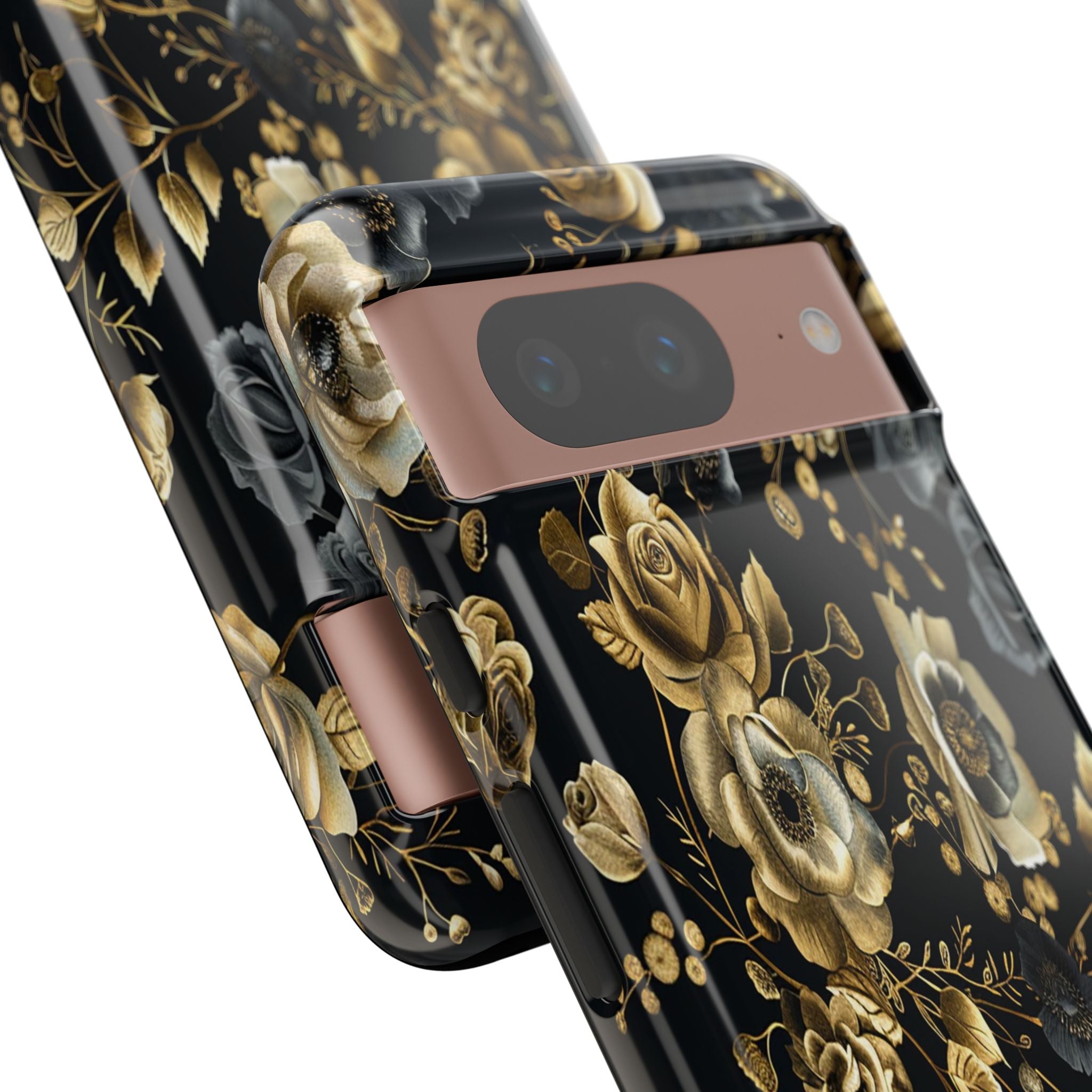 Luxurious Gold Roses on Black