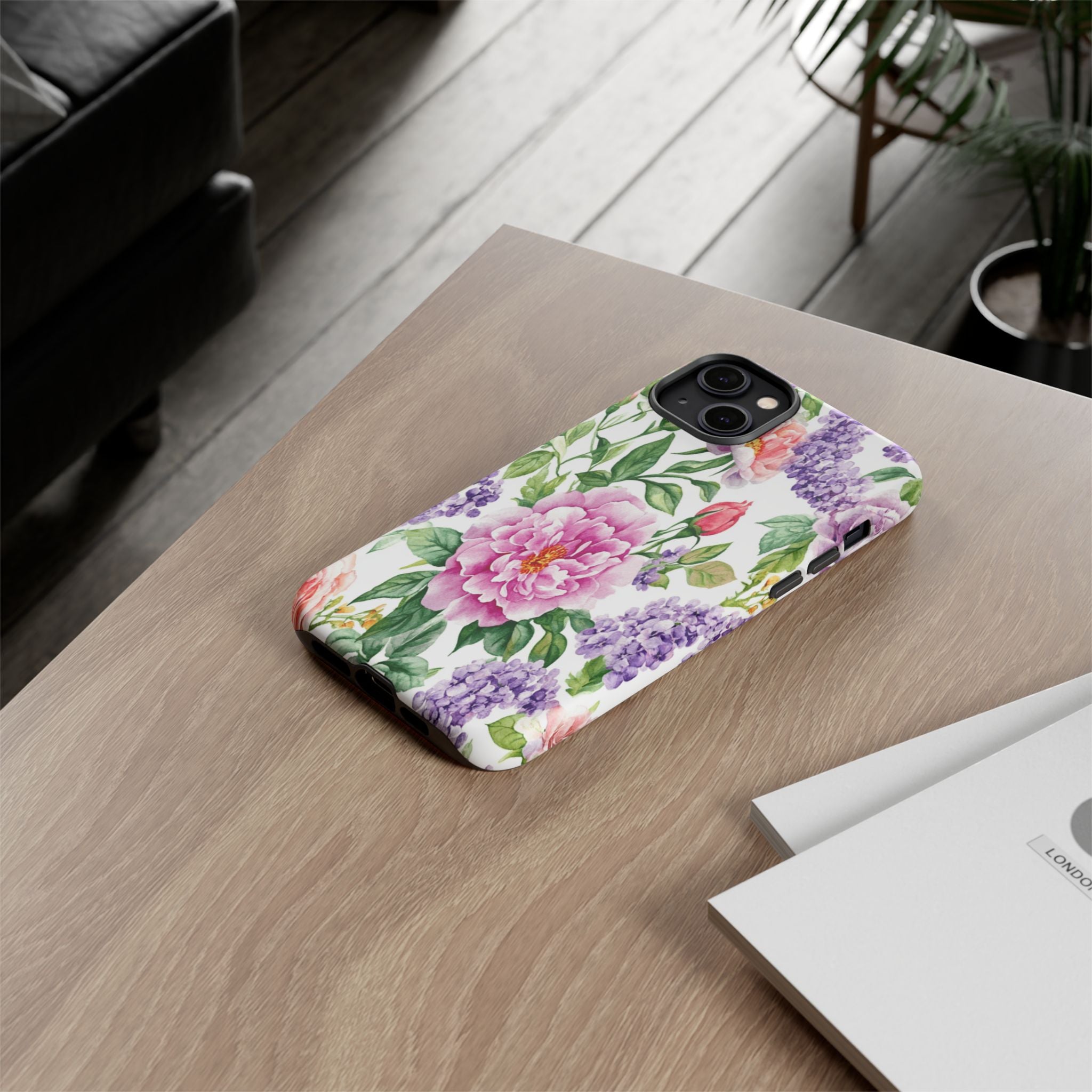 Watercolor Peonies and Lilacs Case