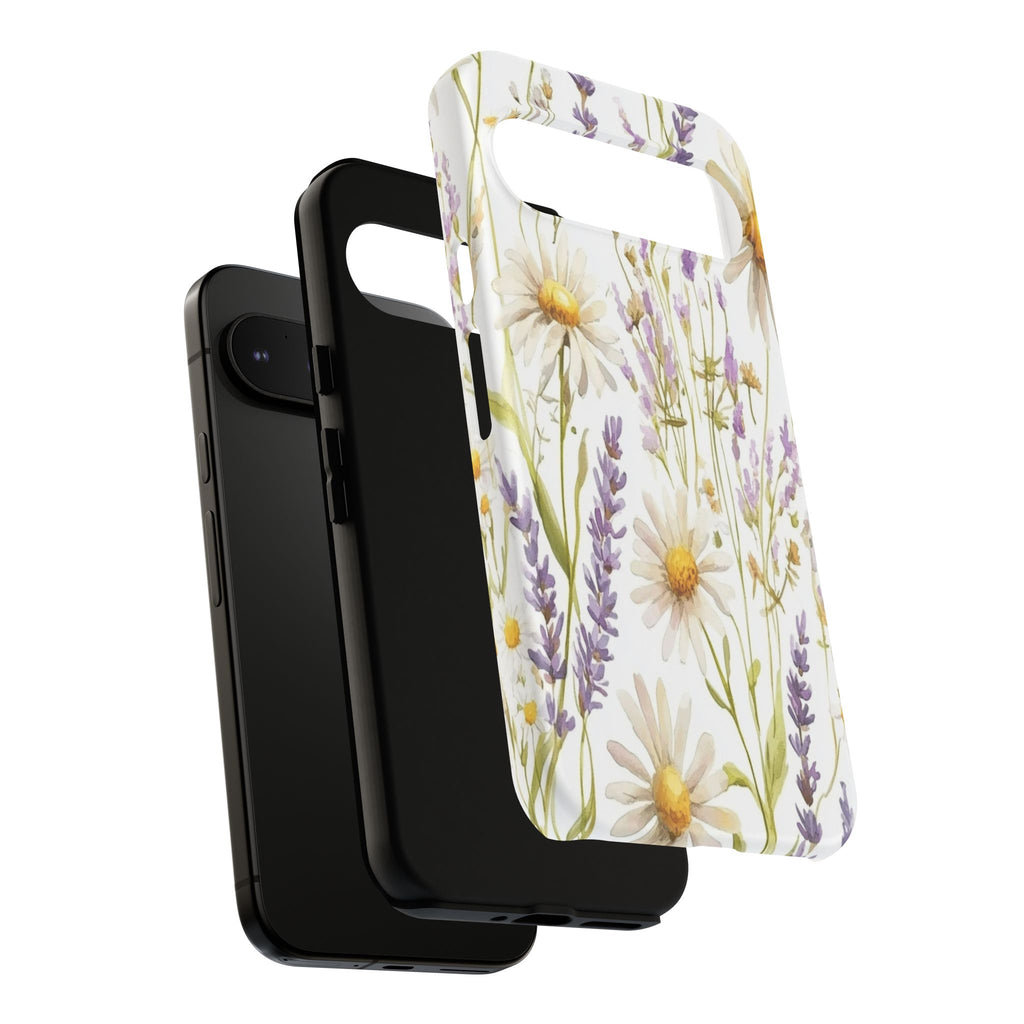 Delicate Watercolor Daisy and Lavender Case