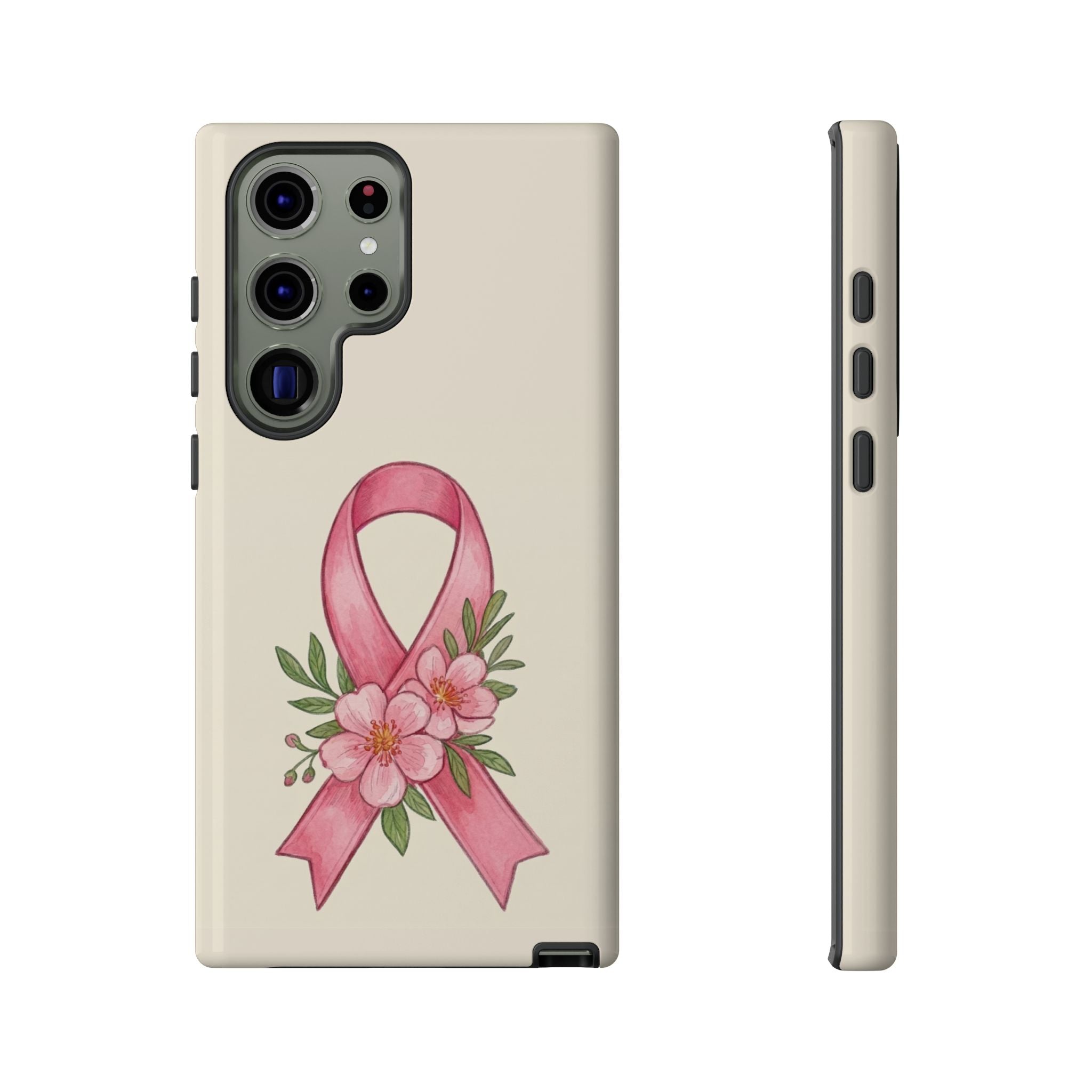 Floral Breast Cancer Awareness Case
