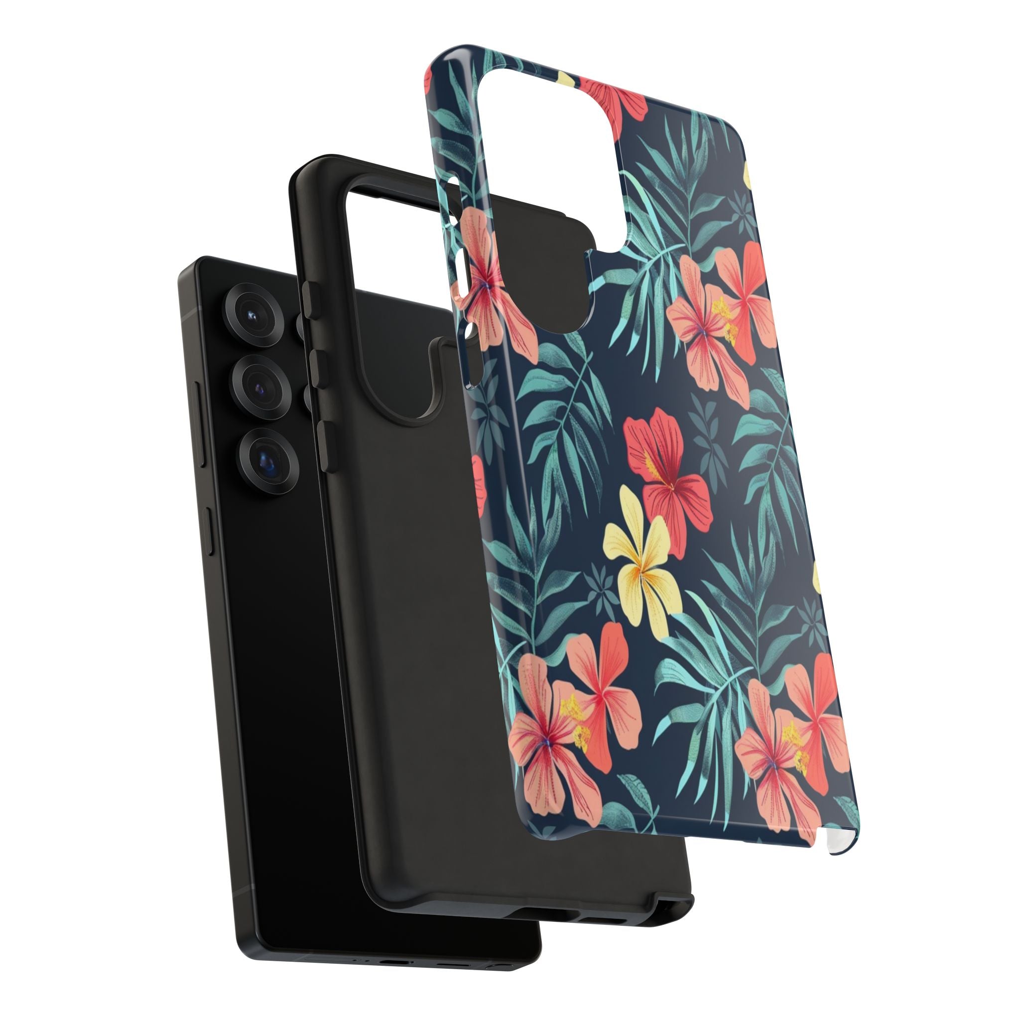 Tropical Hibiscus Navy Case