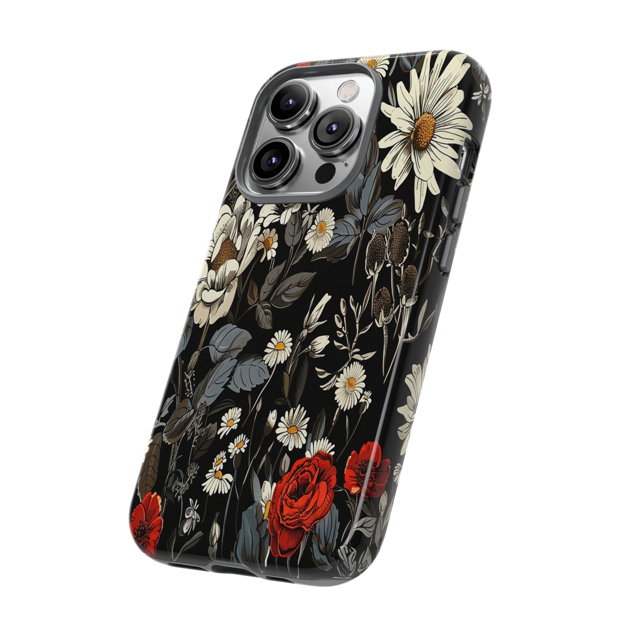 Dark Rose and Daisy Case