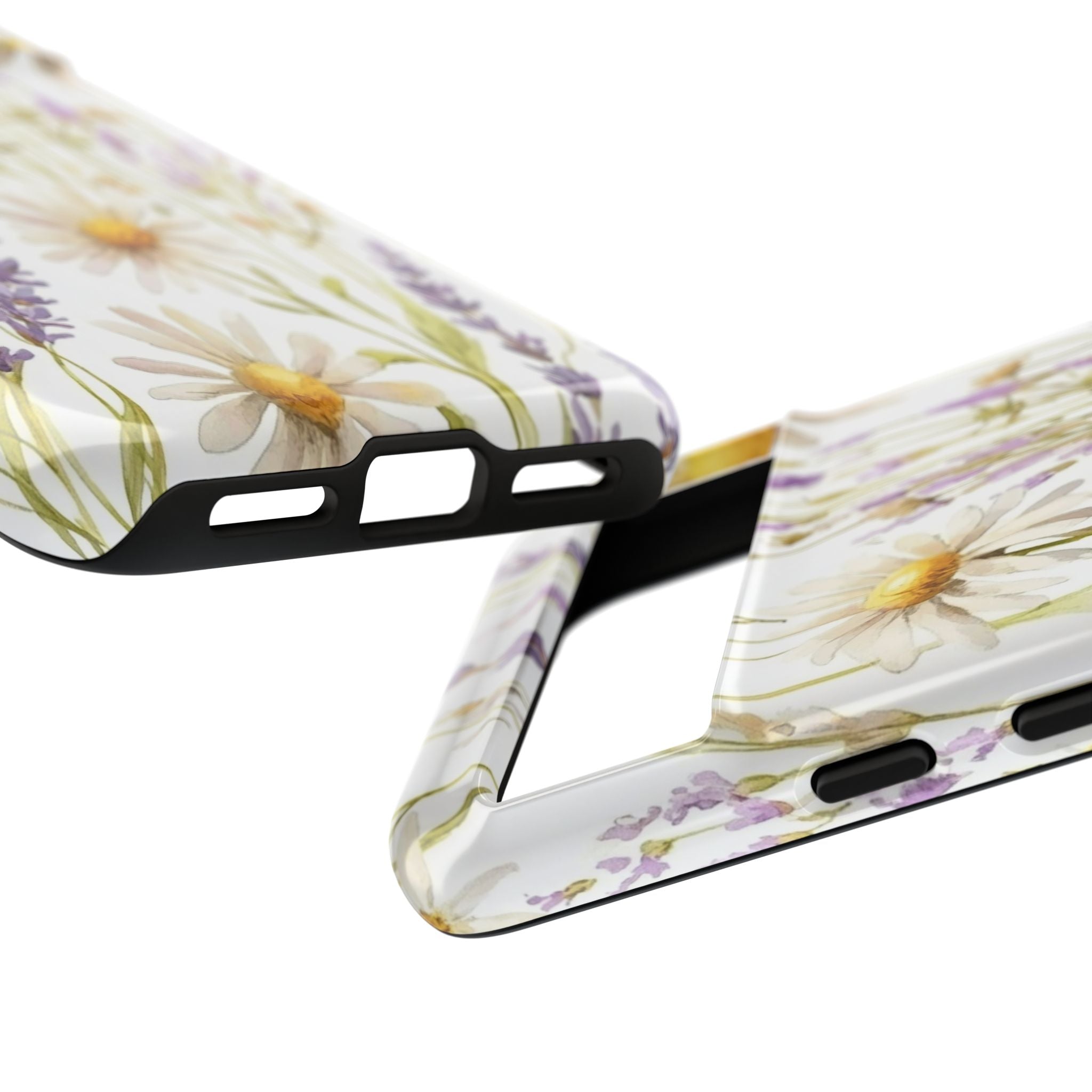Delicate Watercolor Daisy and Lavender Case