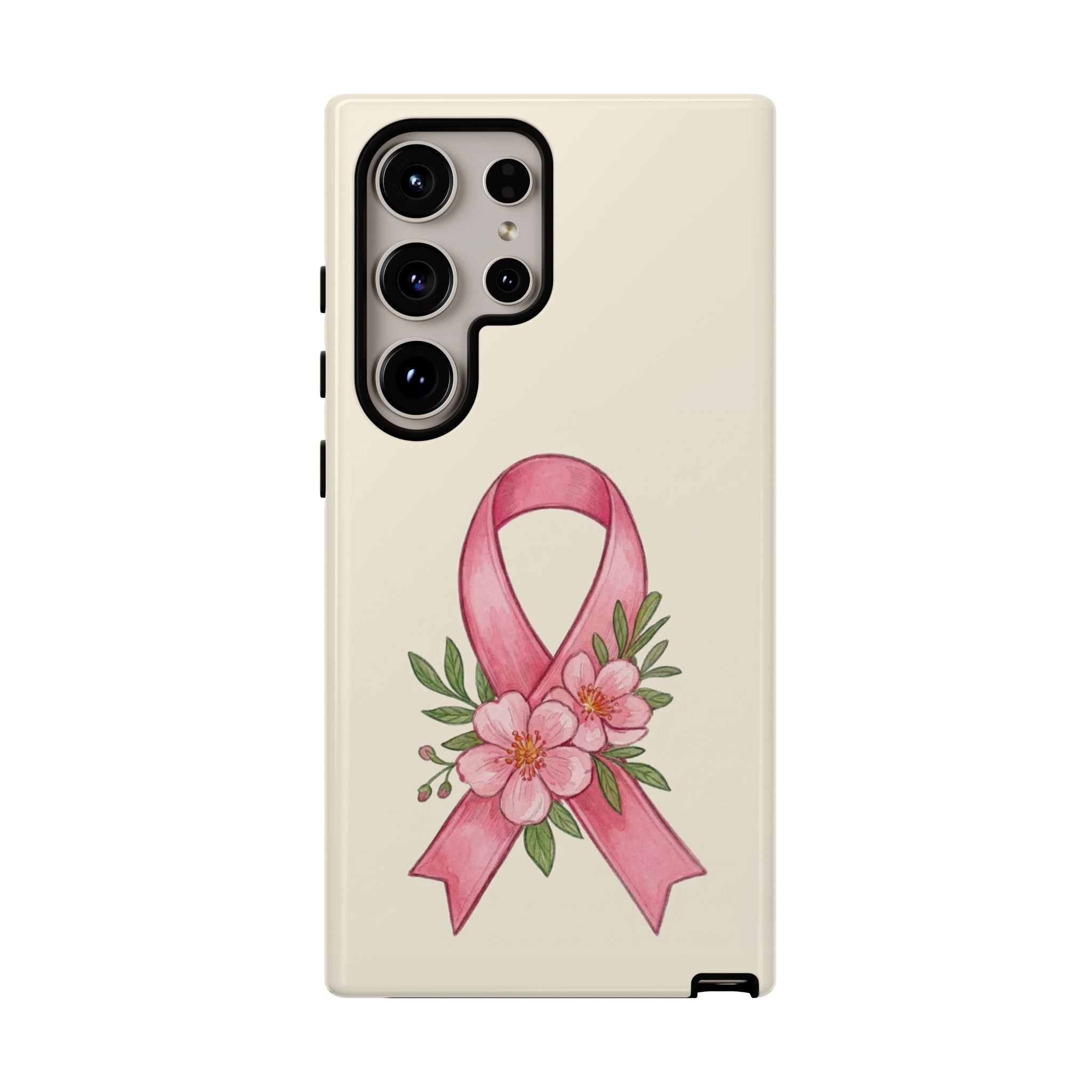Floral Breast Cancer Awareness Case