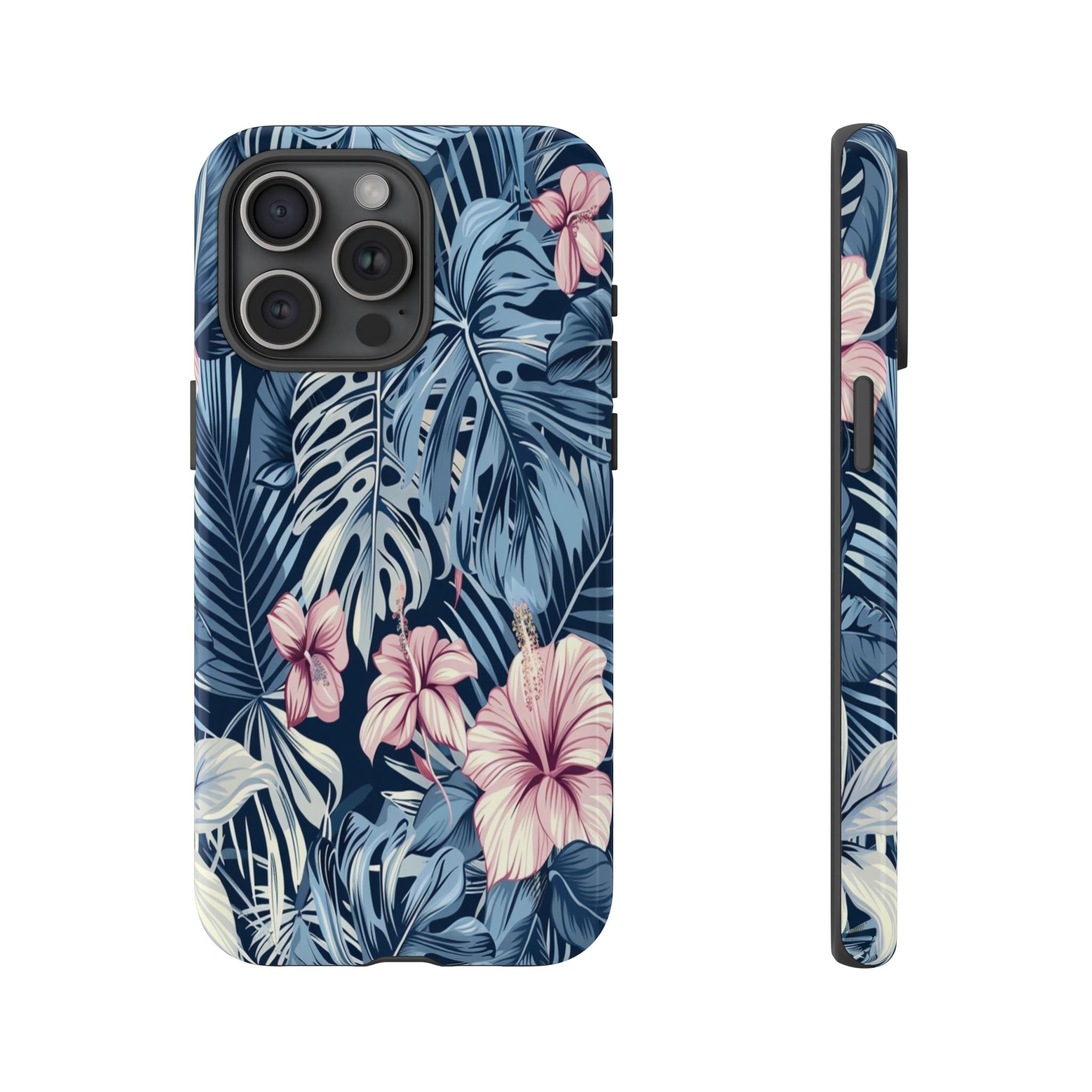 Tropical Hibiscus and Monstera Pattern