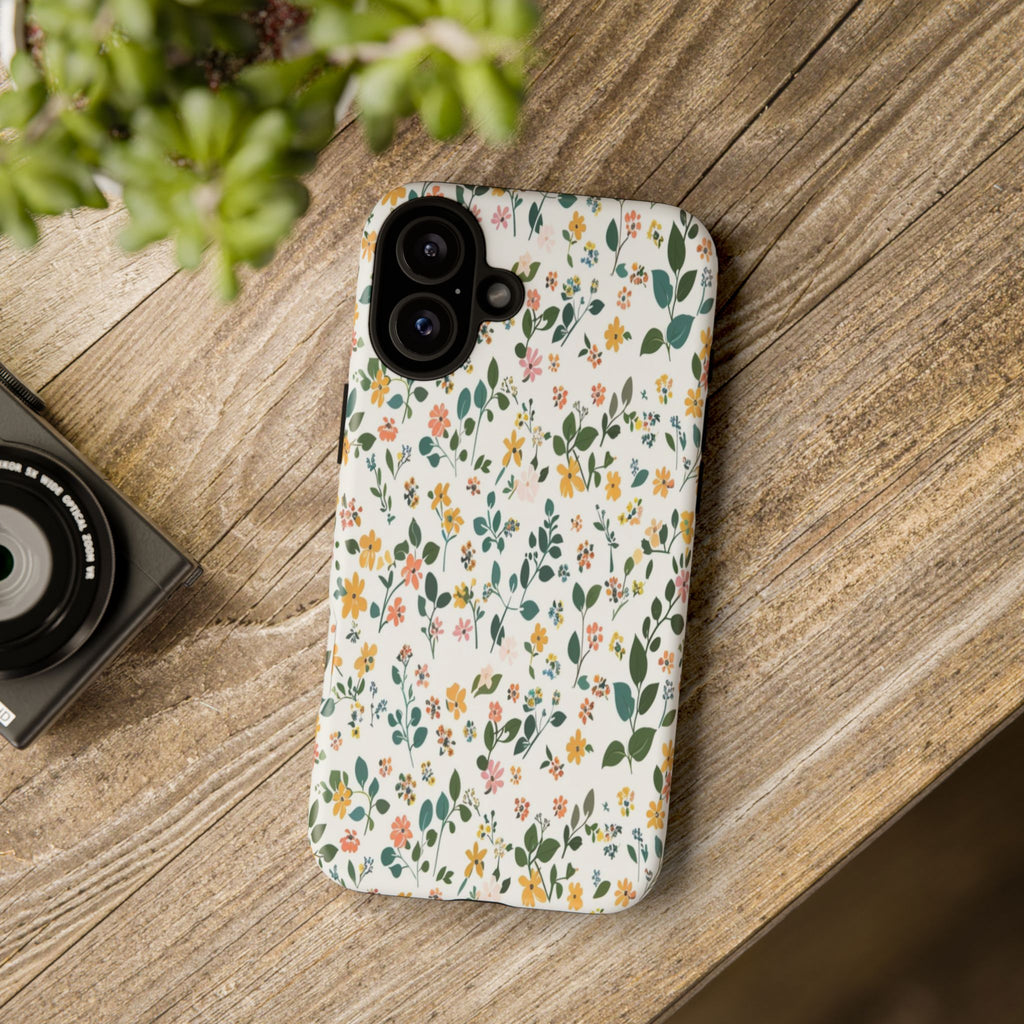 Pastel Leaves and Flowers Case