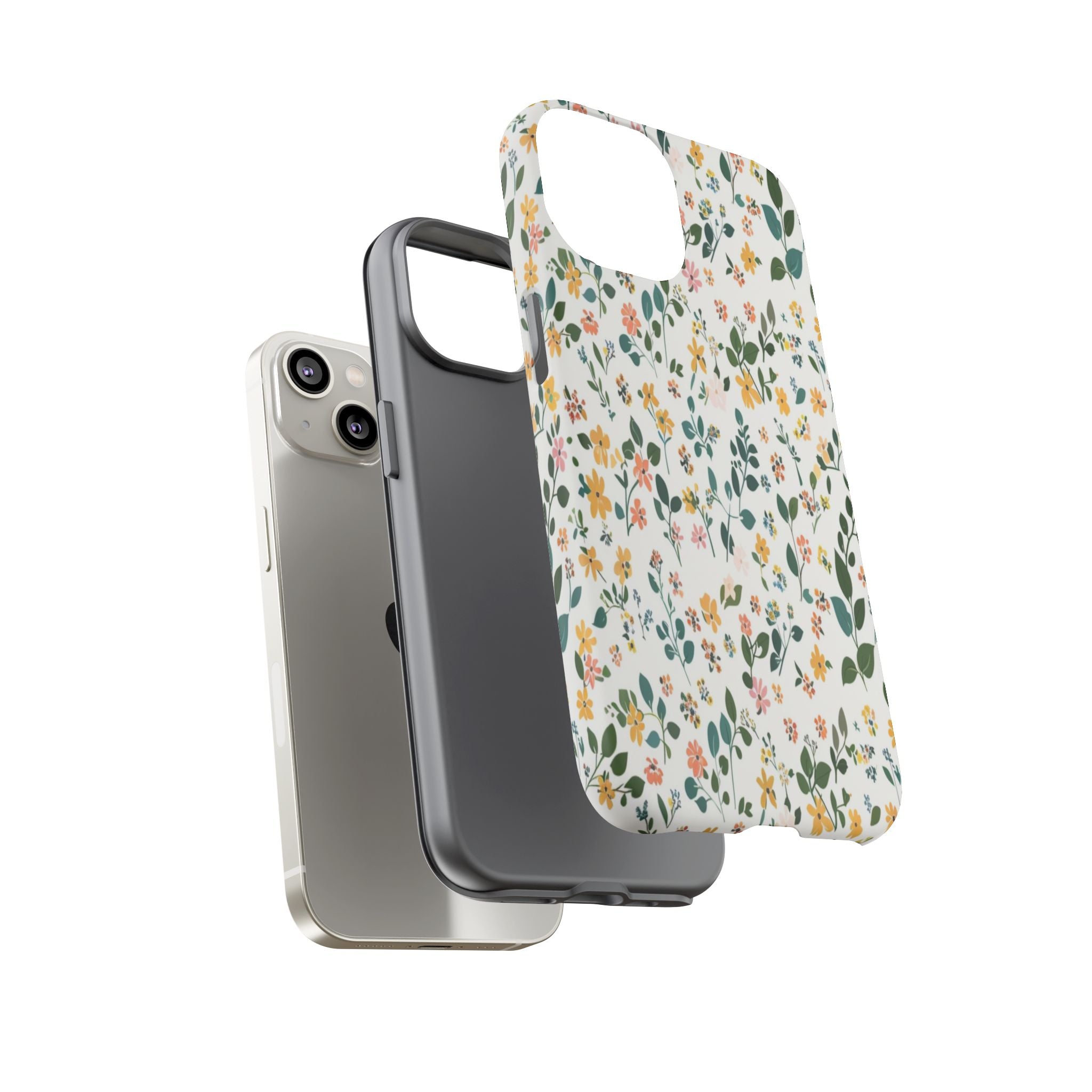 Pastel Leaves and Flowers Case