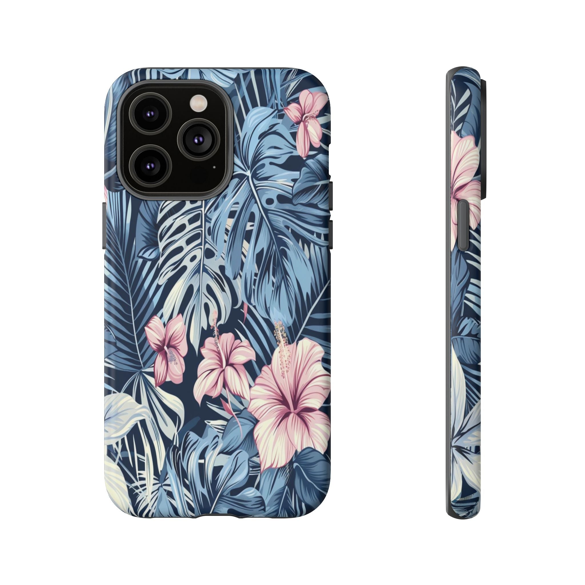 Tropical Hibiscus and Monstera Pattern