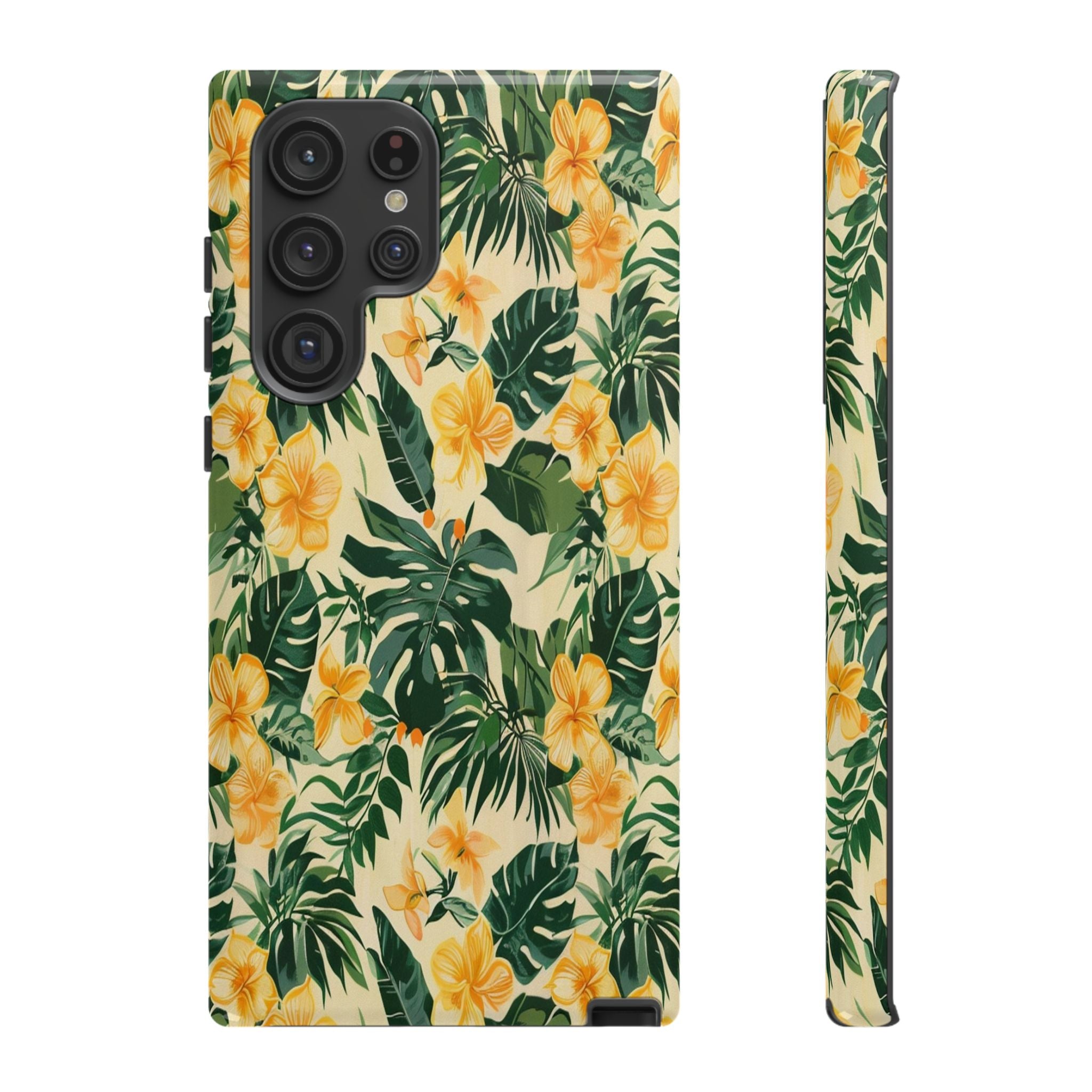 Golden Tropical Blooms