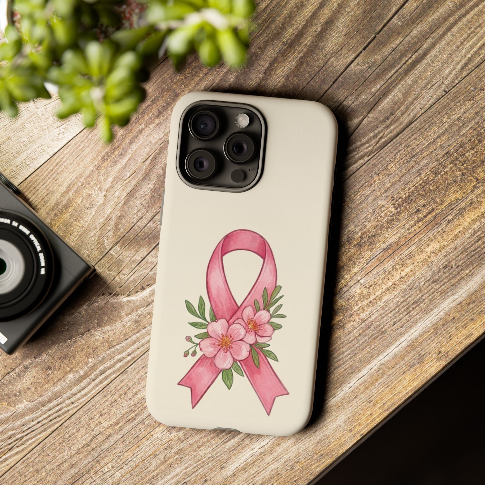 Floral Breast Cancer Awareness Case