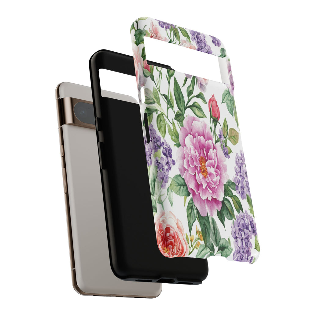 Watercolor Peonies and Lilacs Case