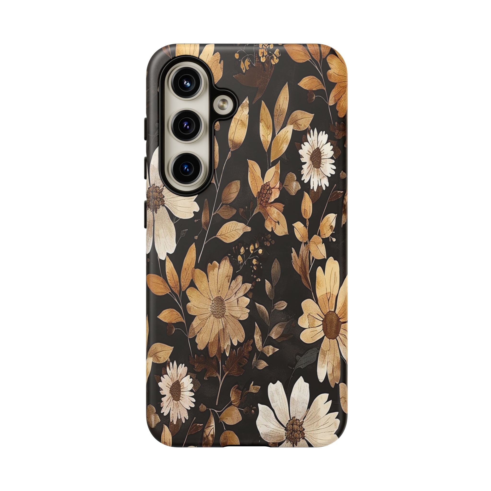 Golden Daisy Botanical on Black