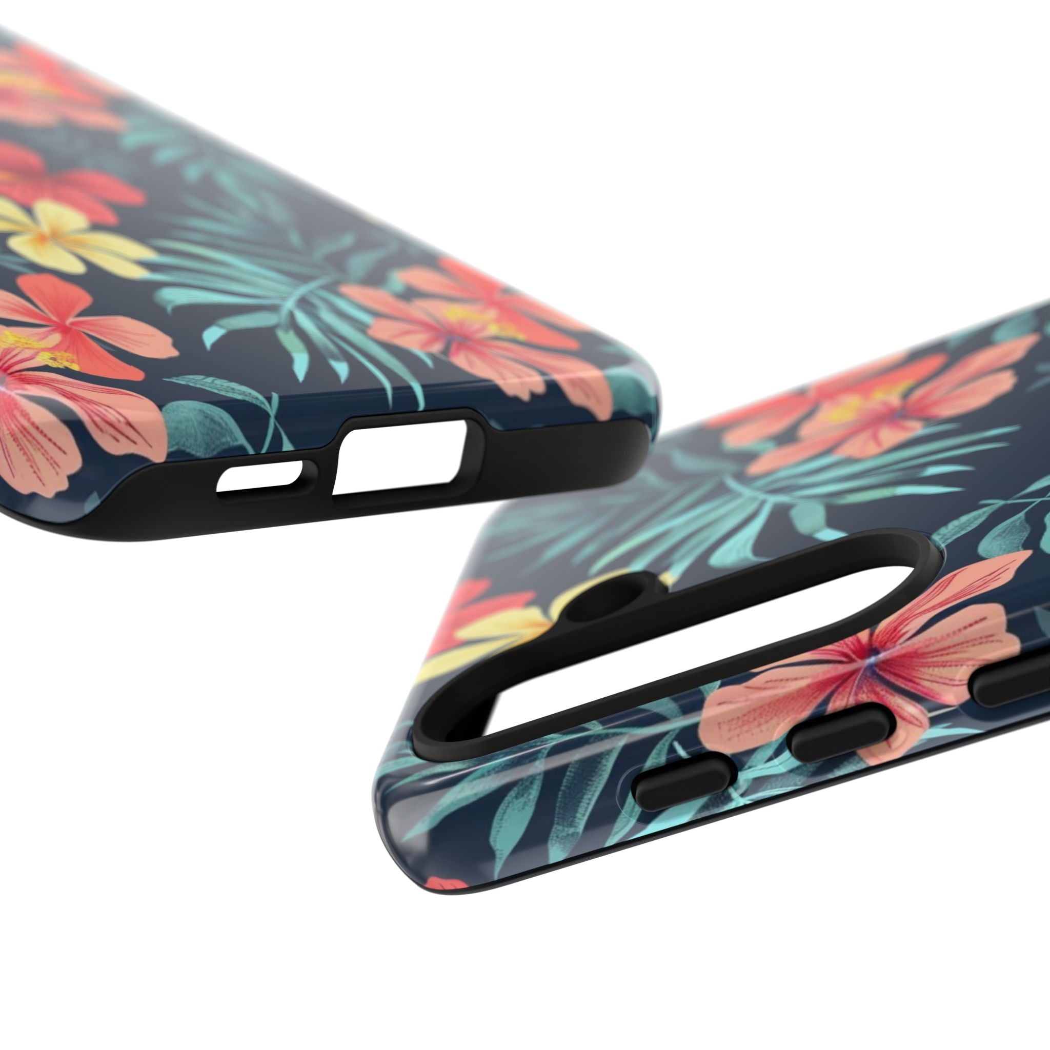 Tropical Hibiscus Navy Case